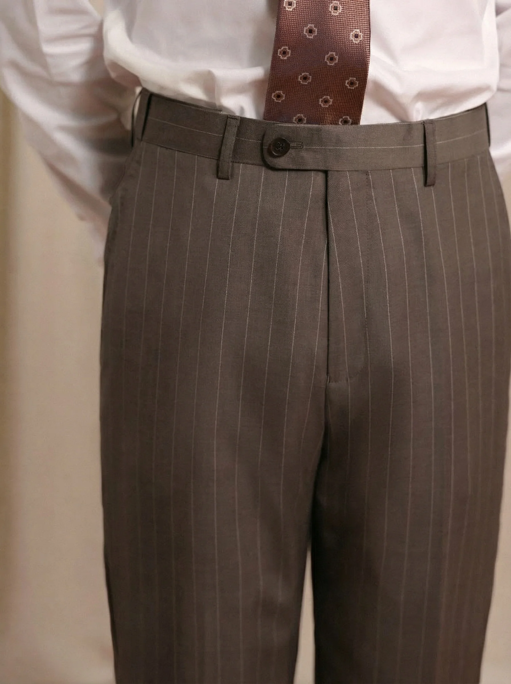 Retro Banker Stripe Trousers - Image 4