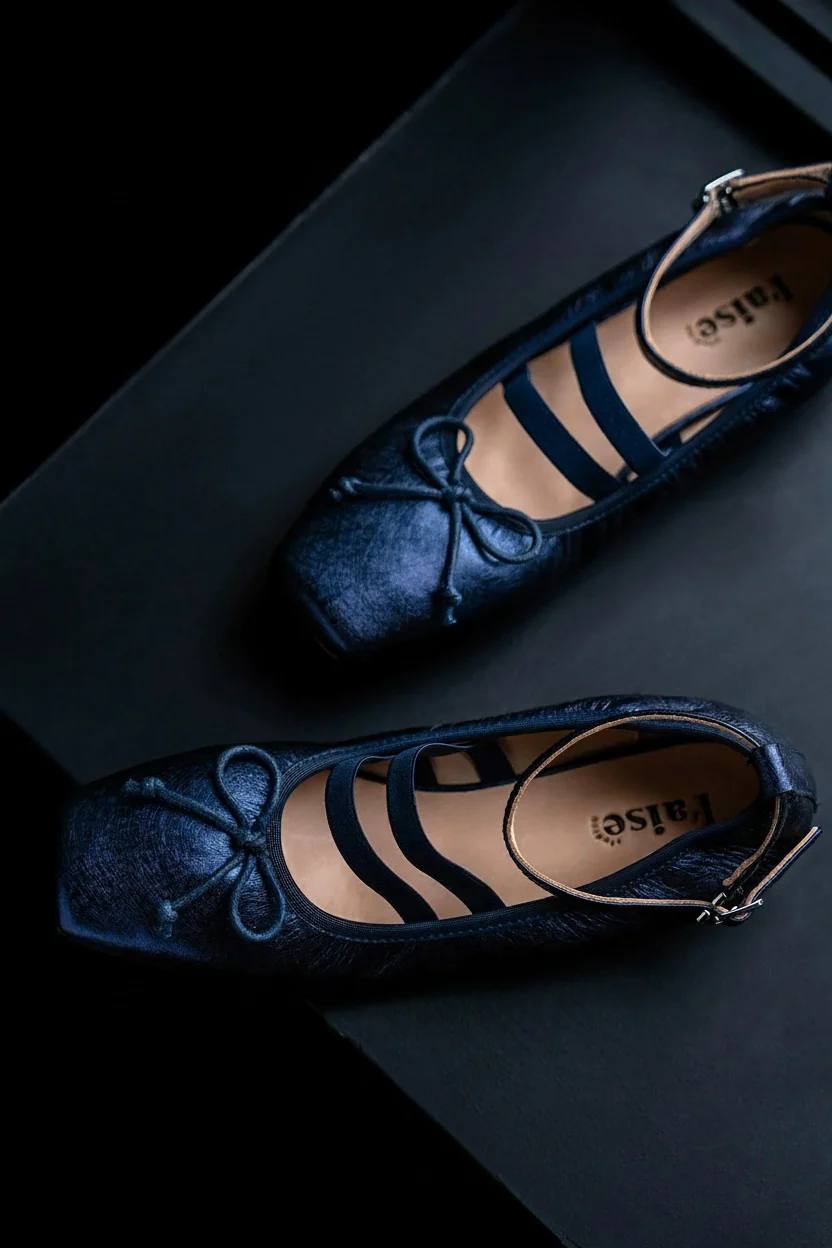 Retro Bow Mary Jane Ballet Flats