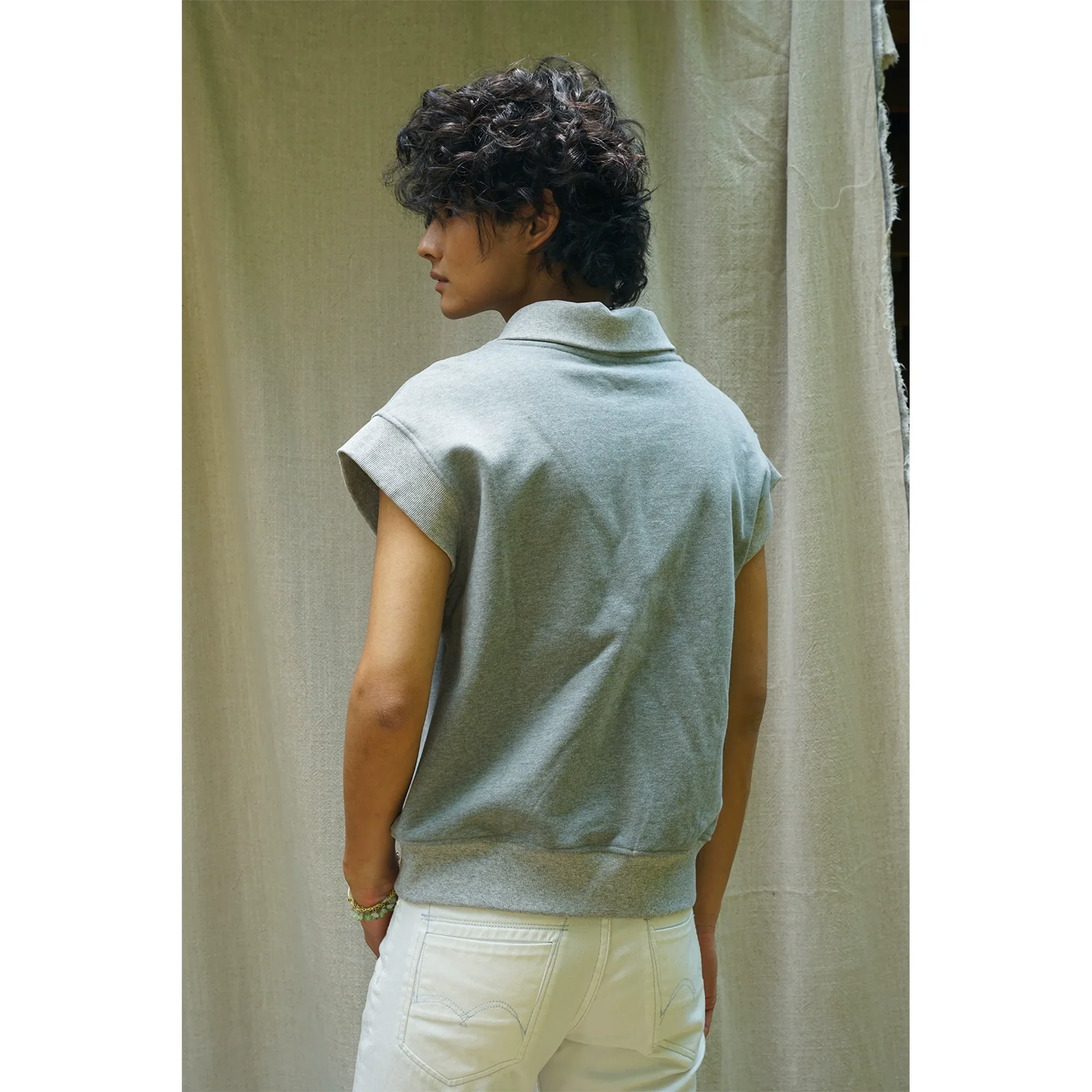 Retro Colorblock V-Neck Vest - Image 2