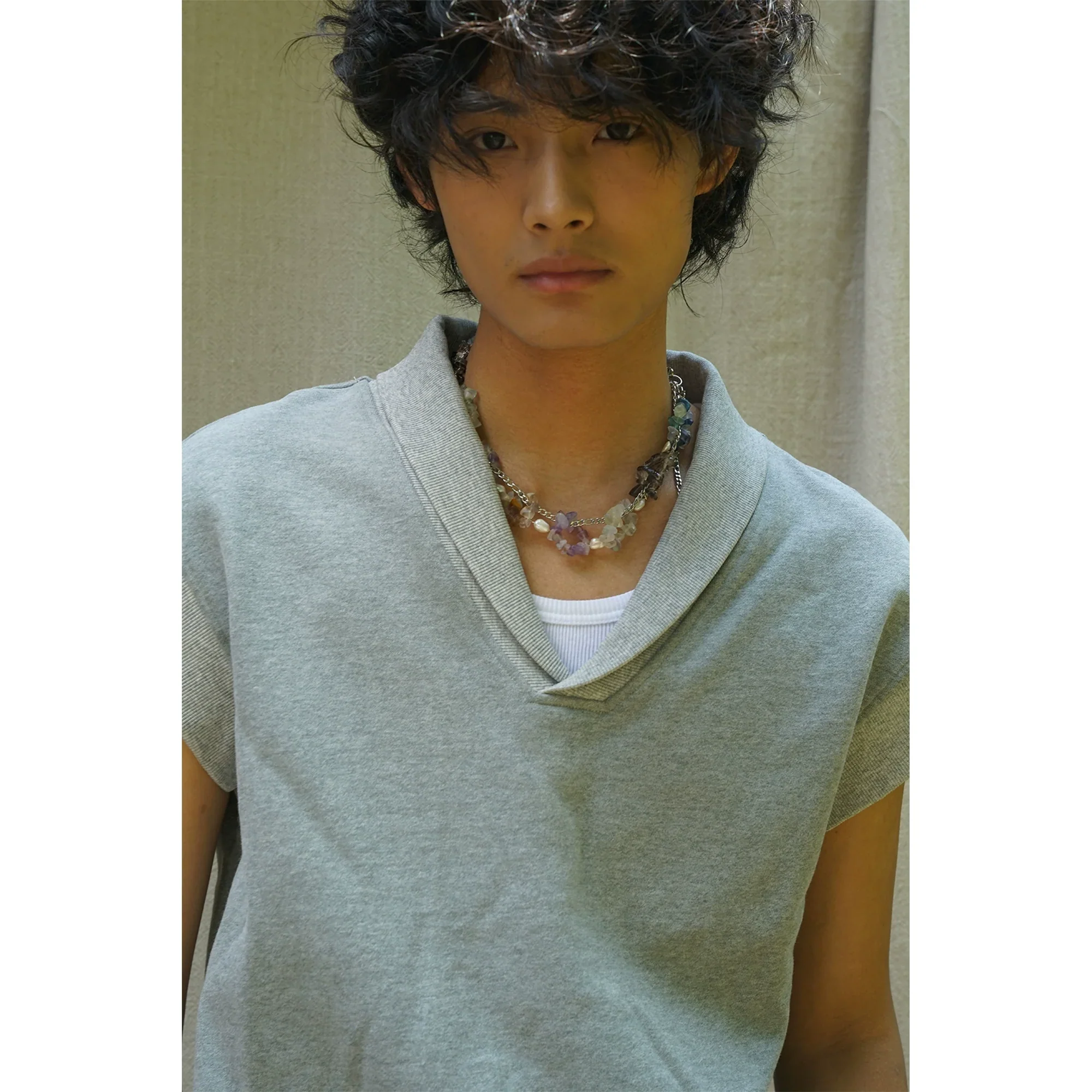 Retro Colorblock V-Neck Vest - Image 4