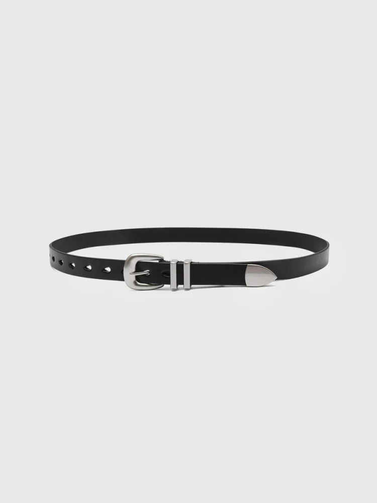 Retro Distressed Cowhide Belt