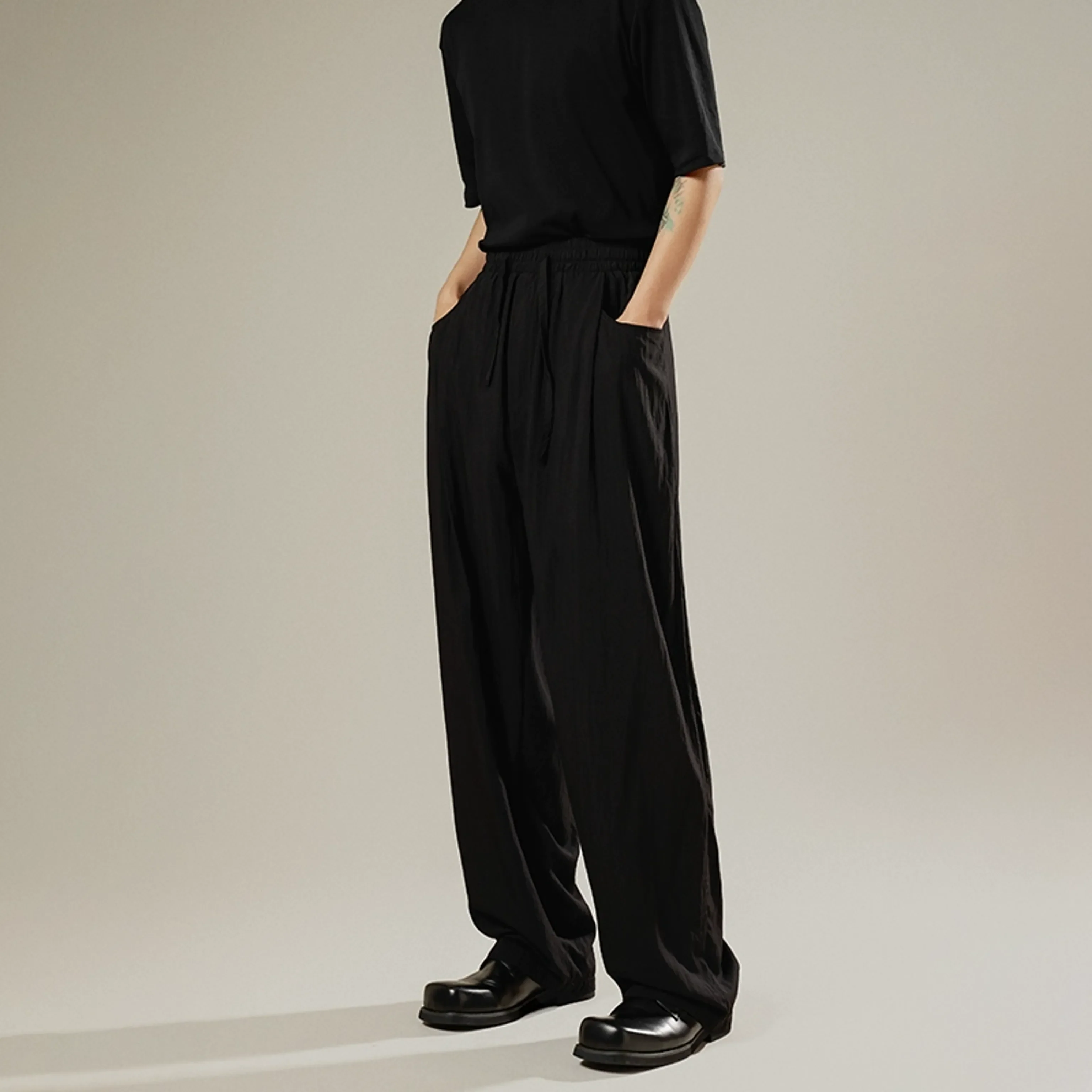 Retro Drape Loose Trousers - Image 6