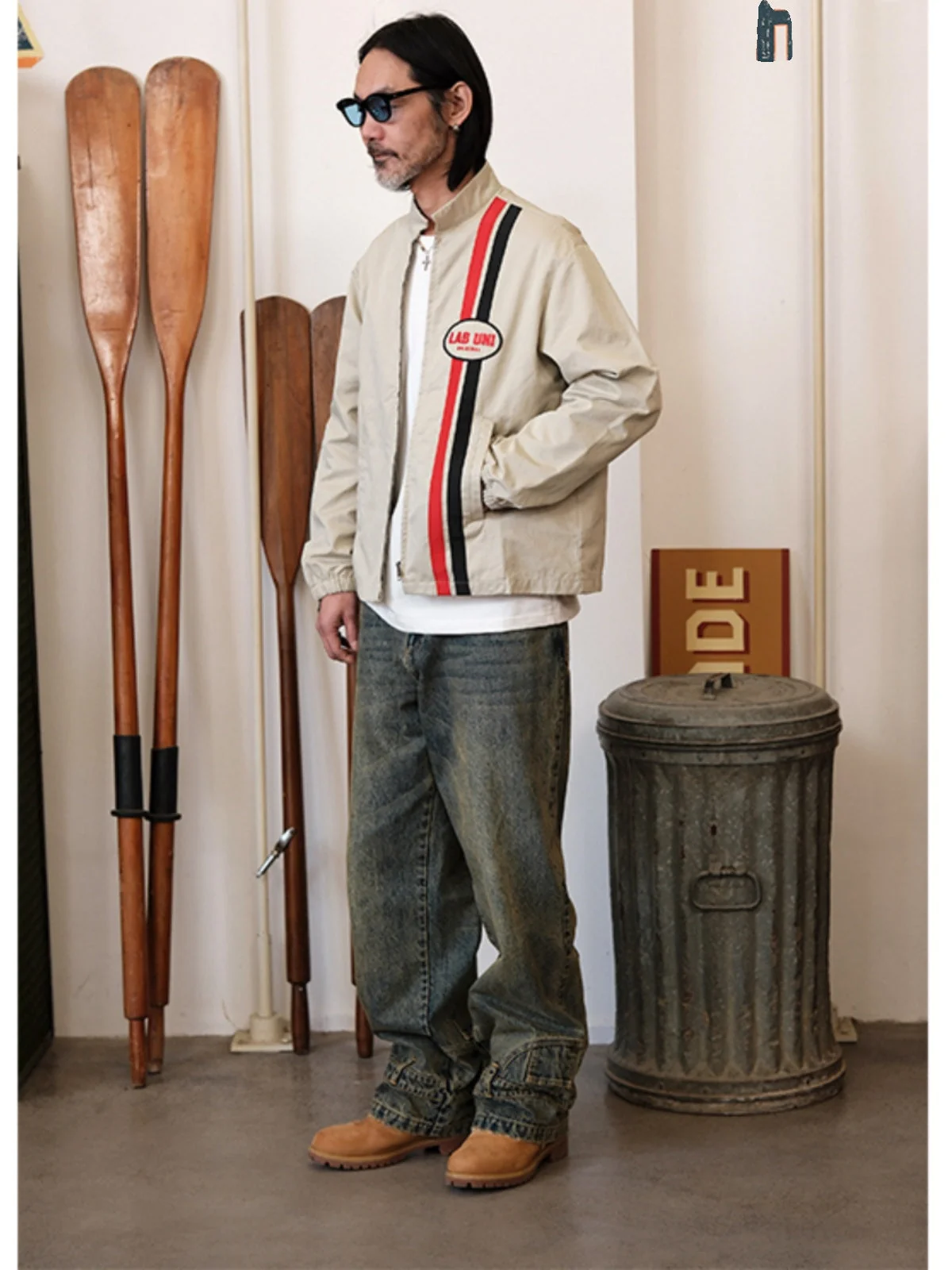 Retro Embroidery Zipper Jacket - Image 3