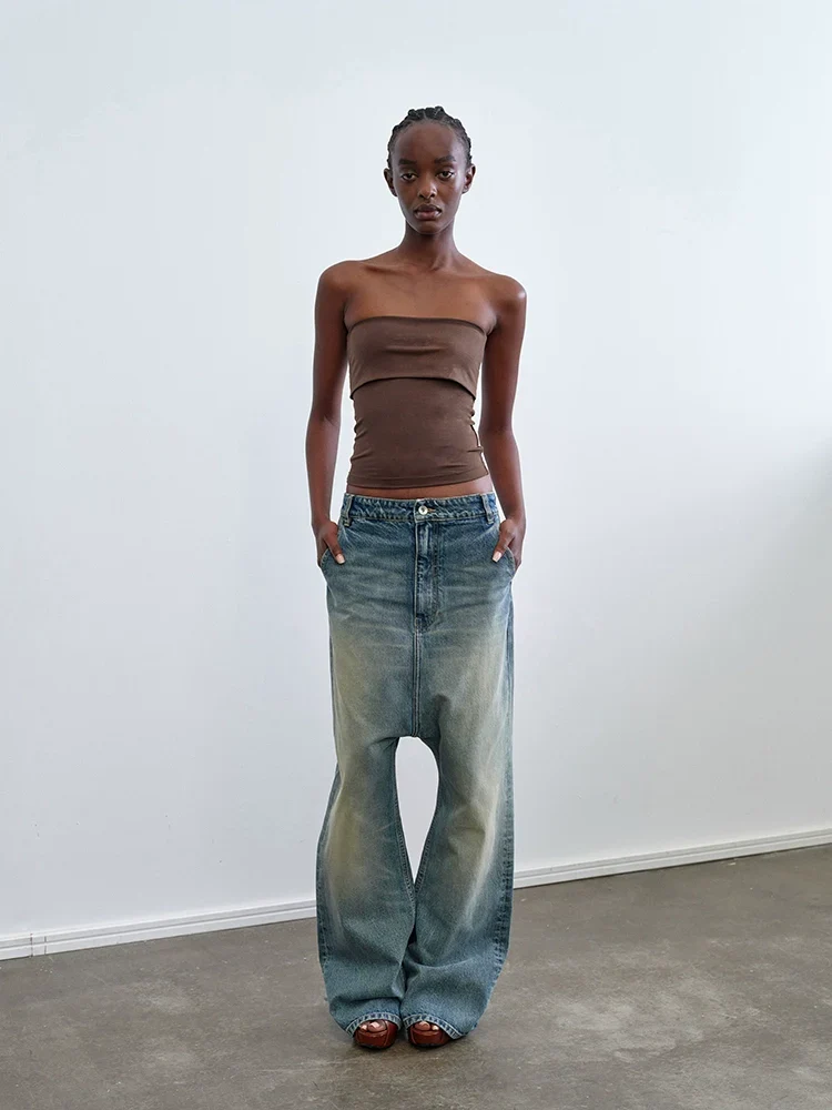 Retro Flare Drop-Crotch Jeans