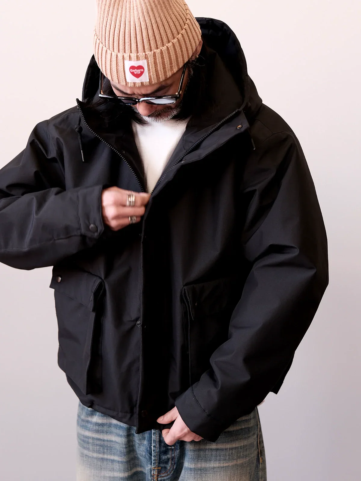 Retro Hooded Waterproof Jacket