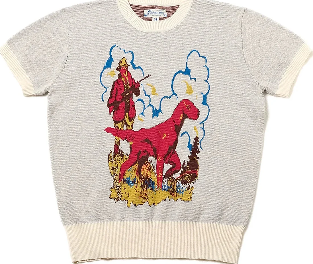 Retro Jacquard Short-Sleeve Knit - Image 5