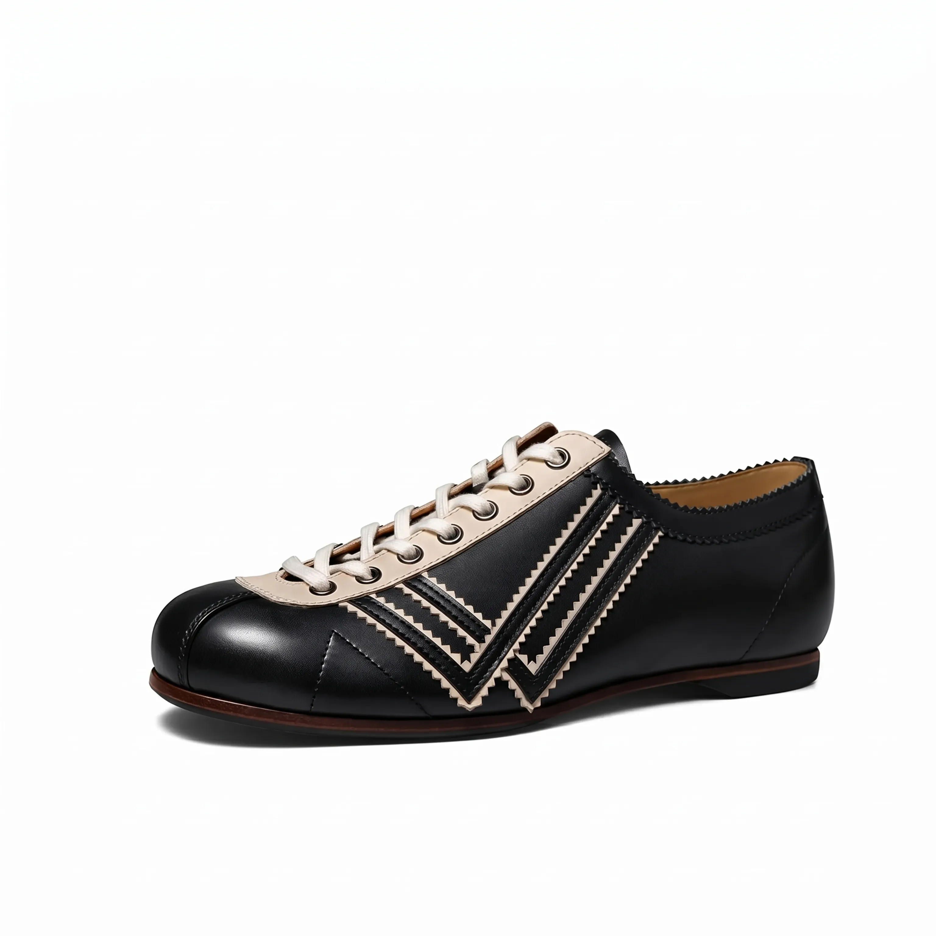 Retro Leather Bowling Sneaker - Image 2