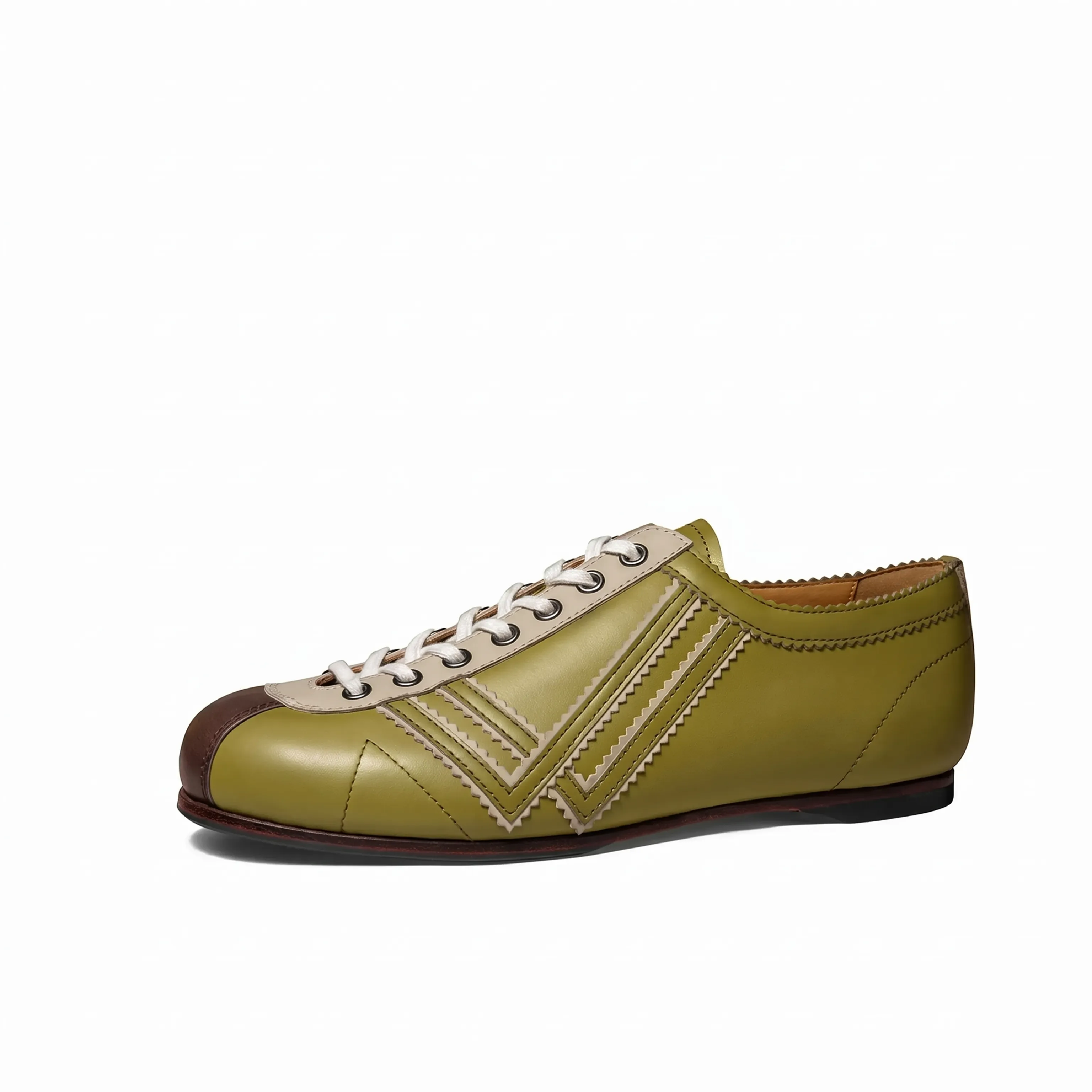 Retro Leather Bowling Sneaker - Image 3