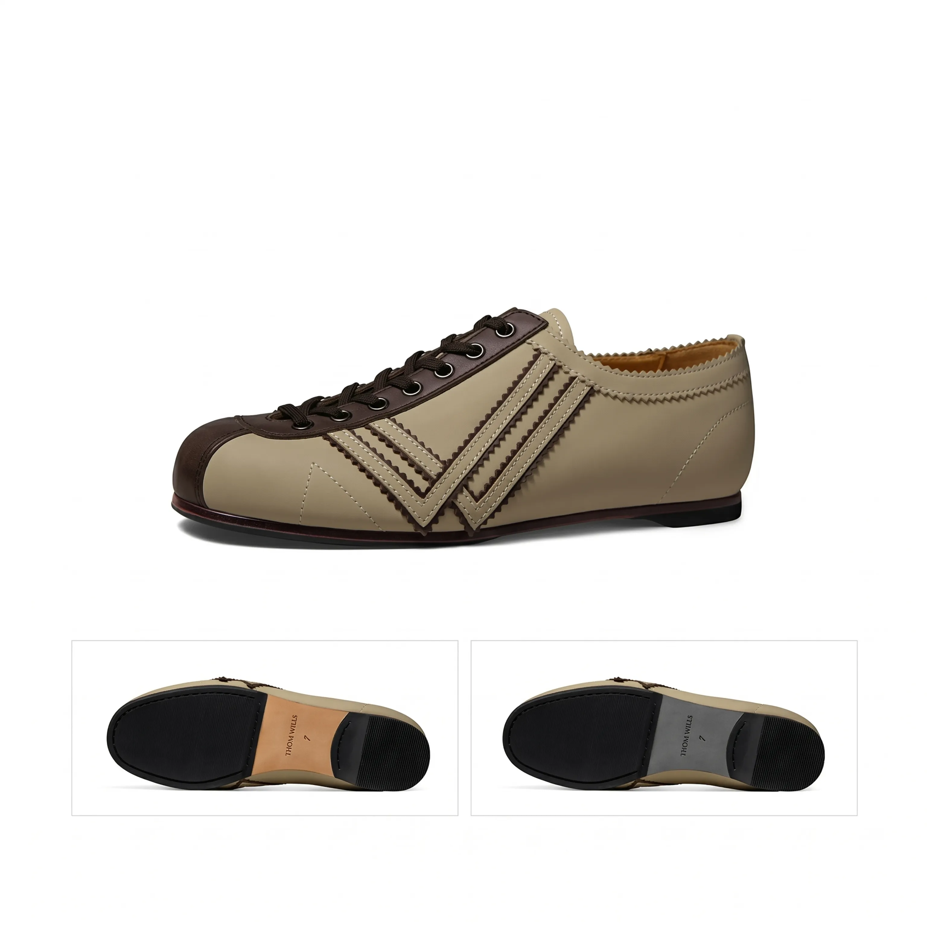 Retro Leather Bowling Sneaker - Image 5