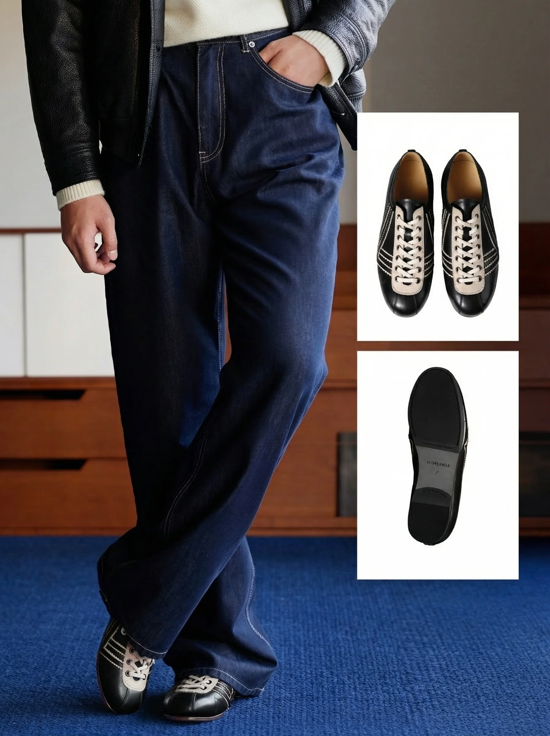 Retro Leather Bowling Sneaker - Image 7