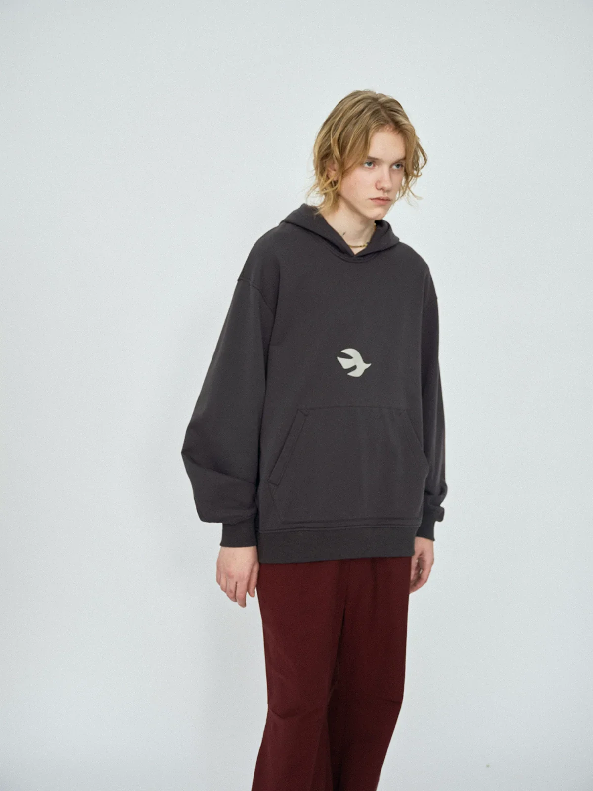 Retro Navy Pullover Hoodie