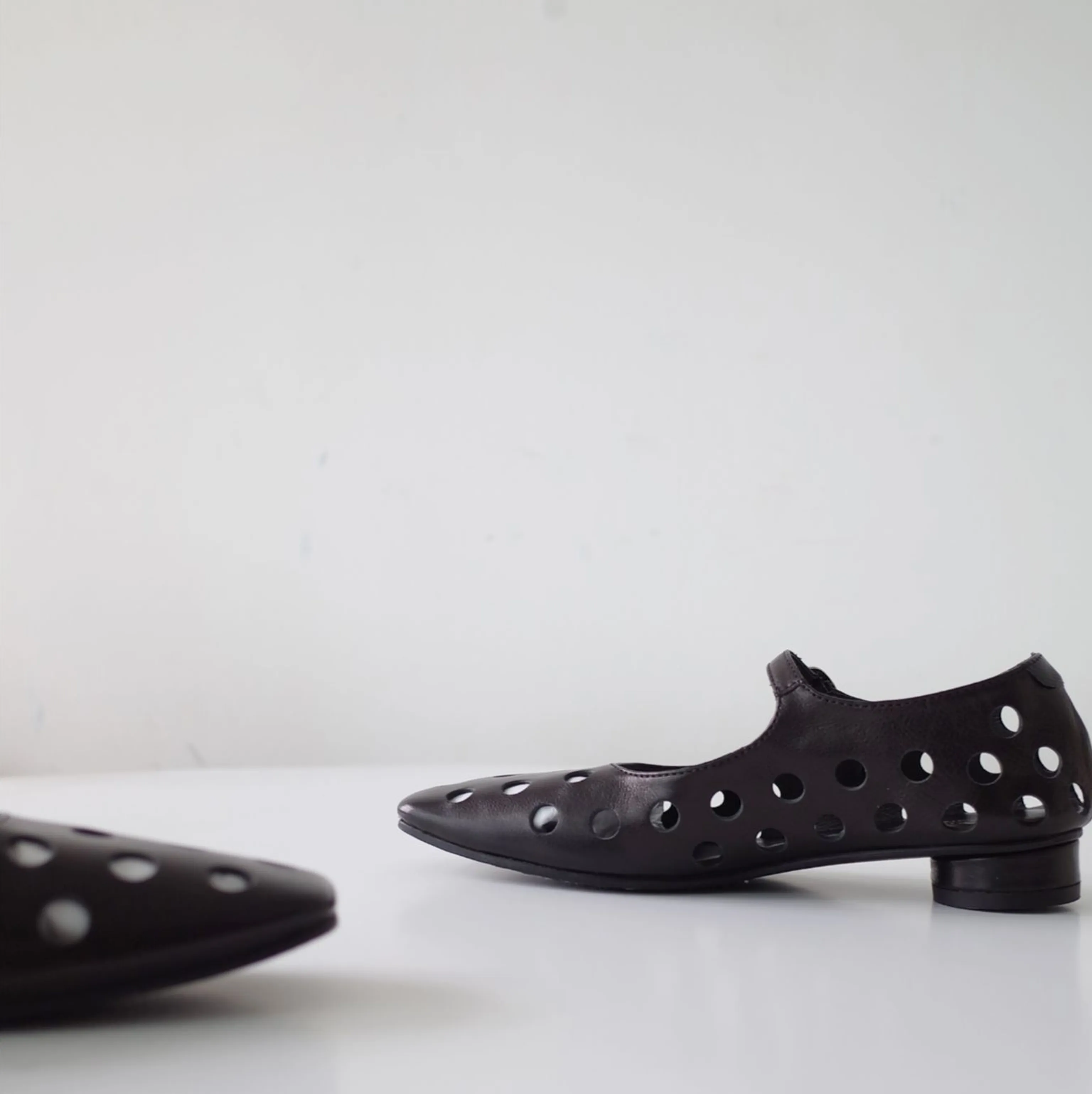Retro Perforated Mary Jane Shoes