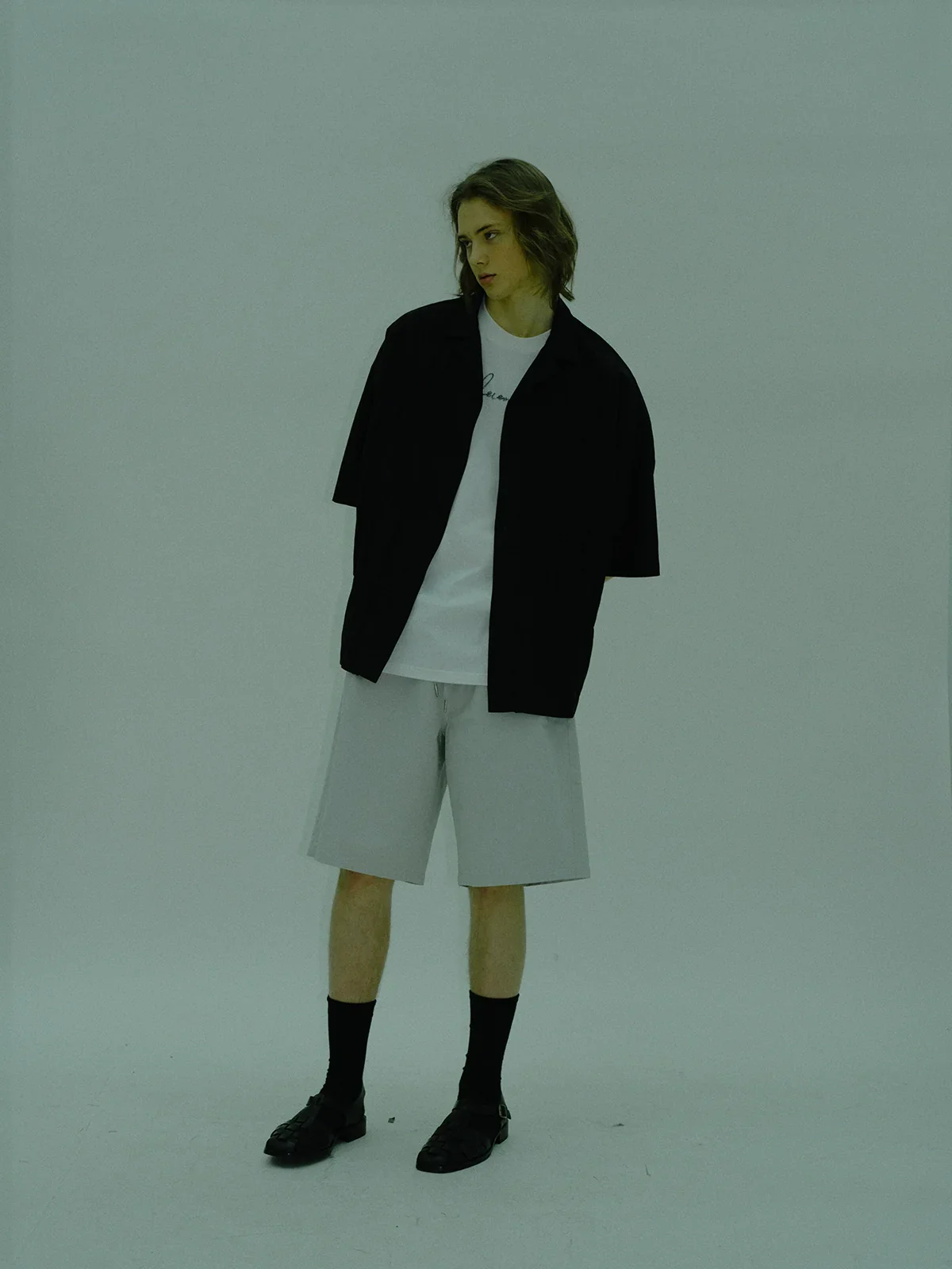 Retro Pleated Cuban Collar Shirt - Image 2
