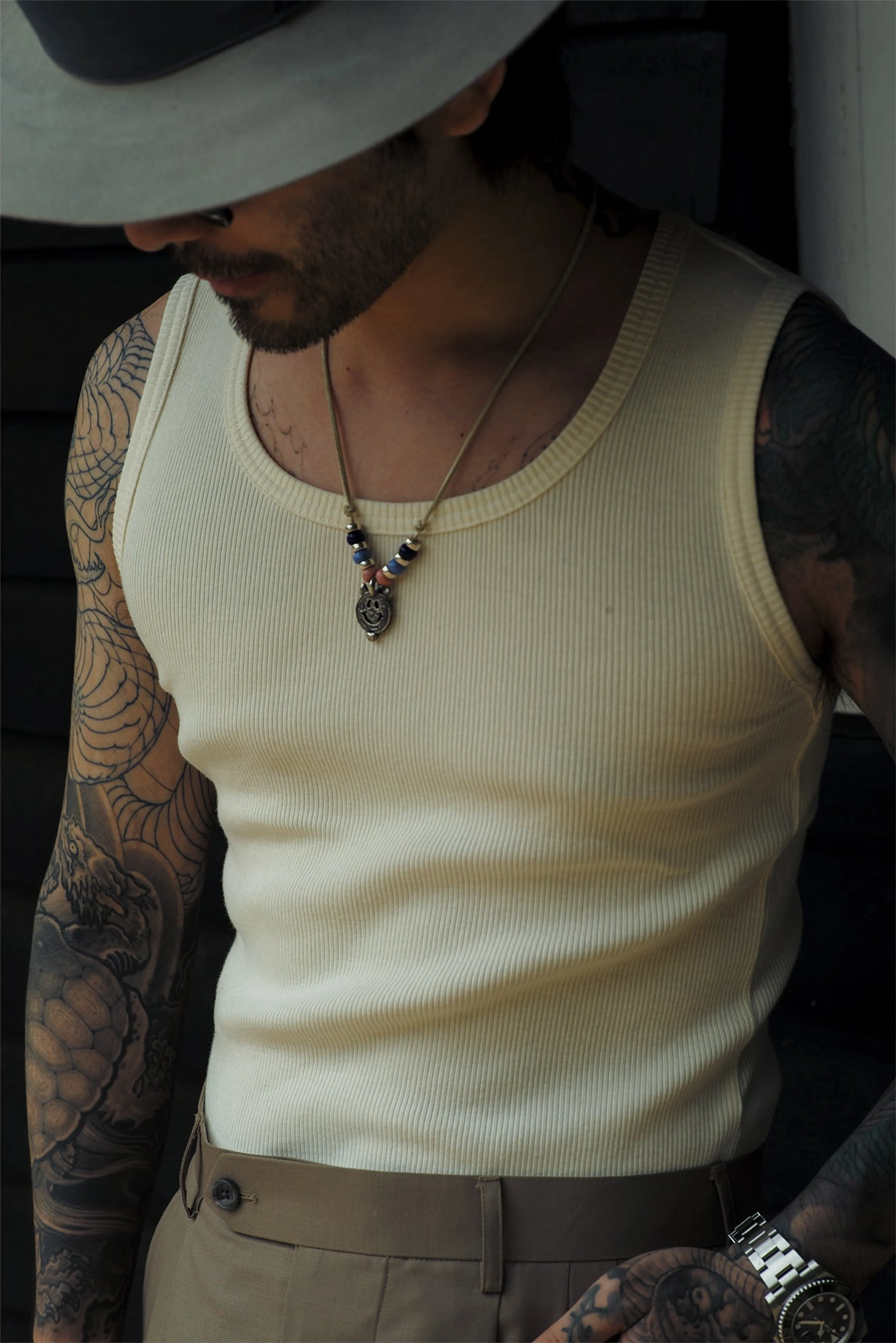 Retro Ribbed Tank Top - Image 4
