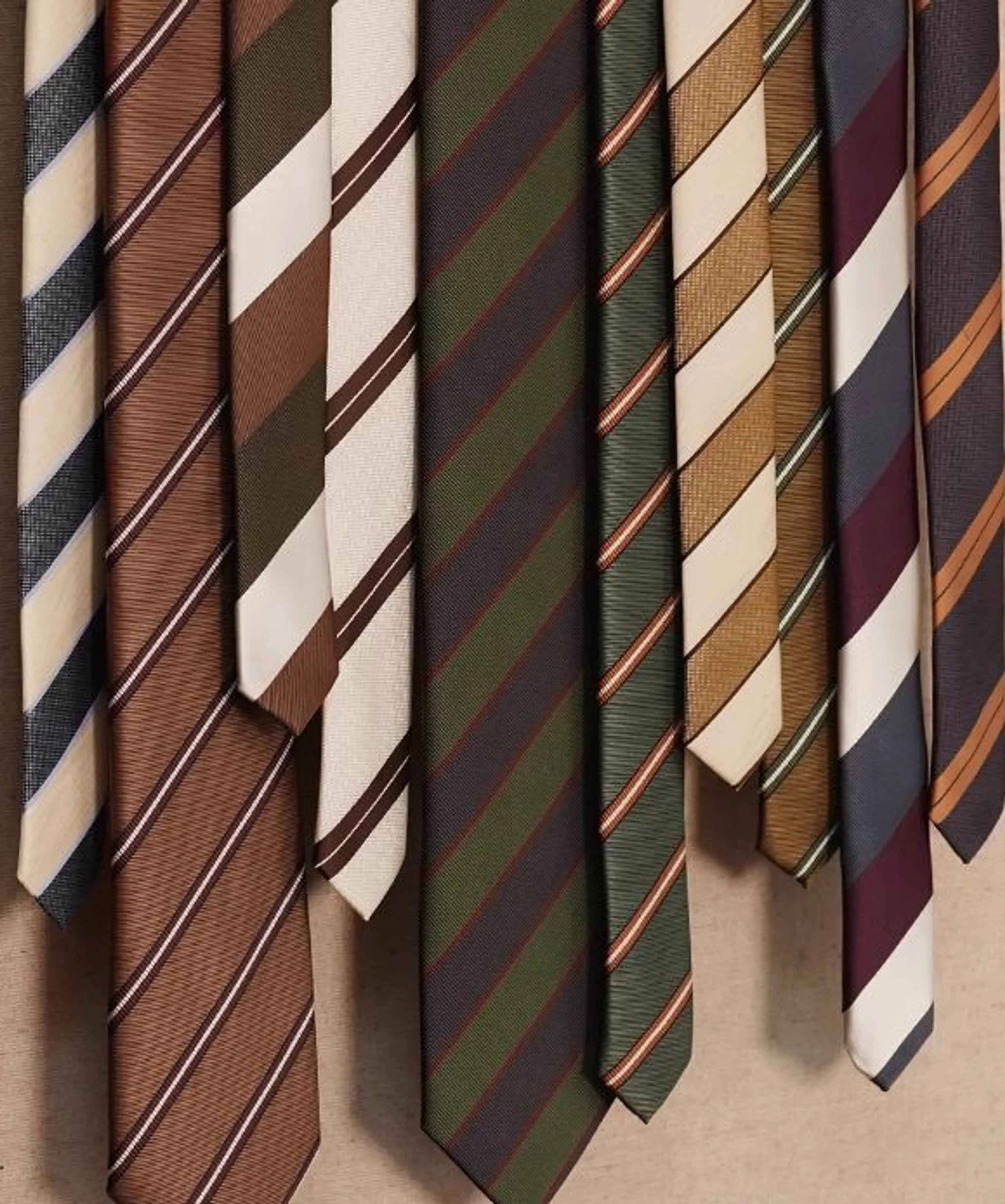 Retro Striped Twill Tie - Image 10