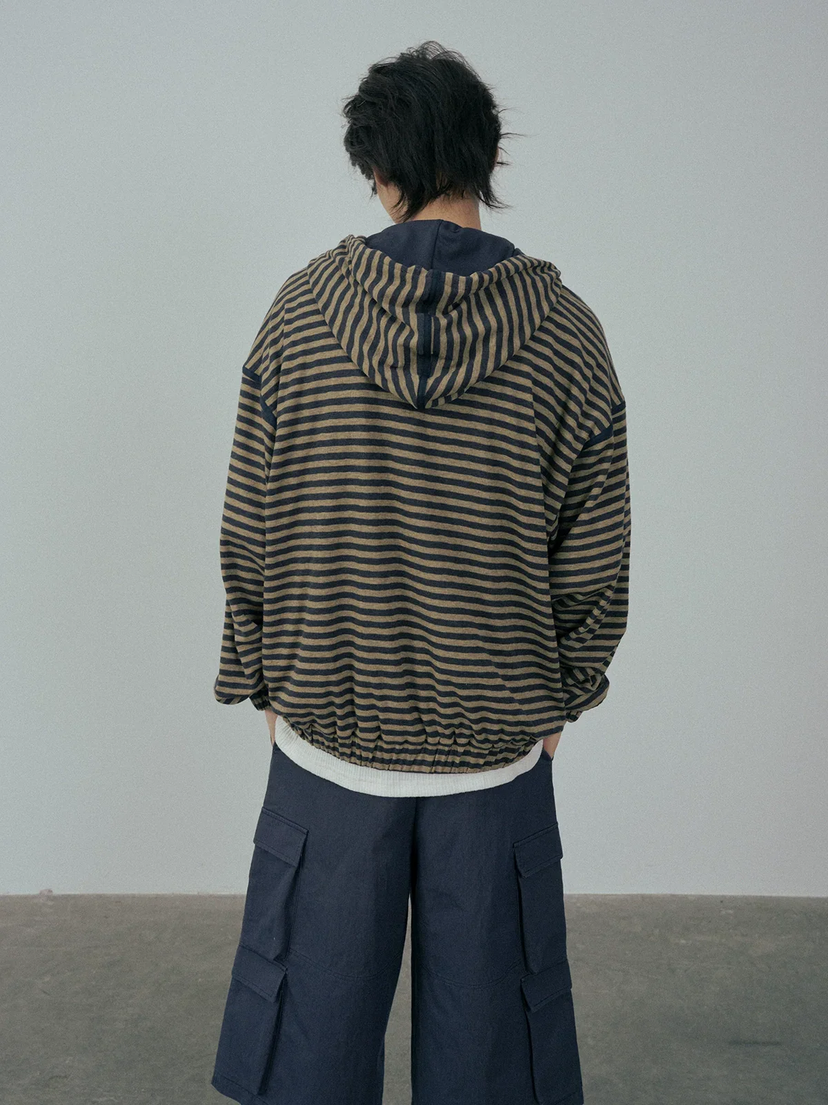 Retro Striped Zip Hoodie - Image 4