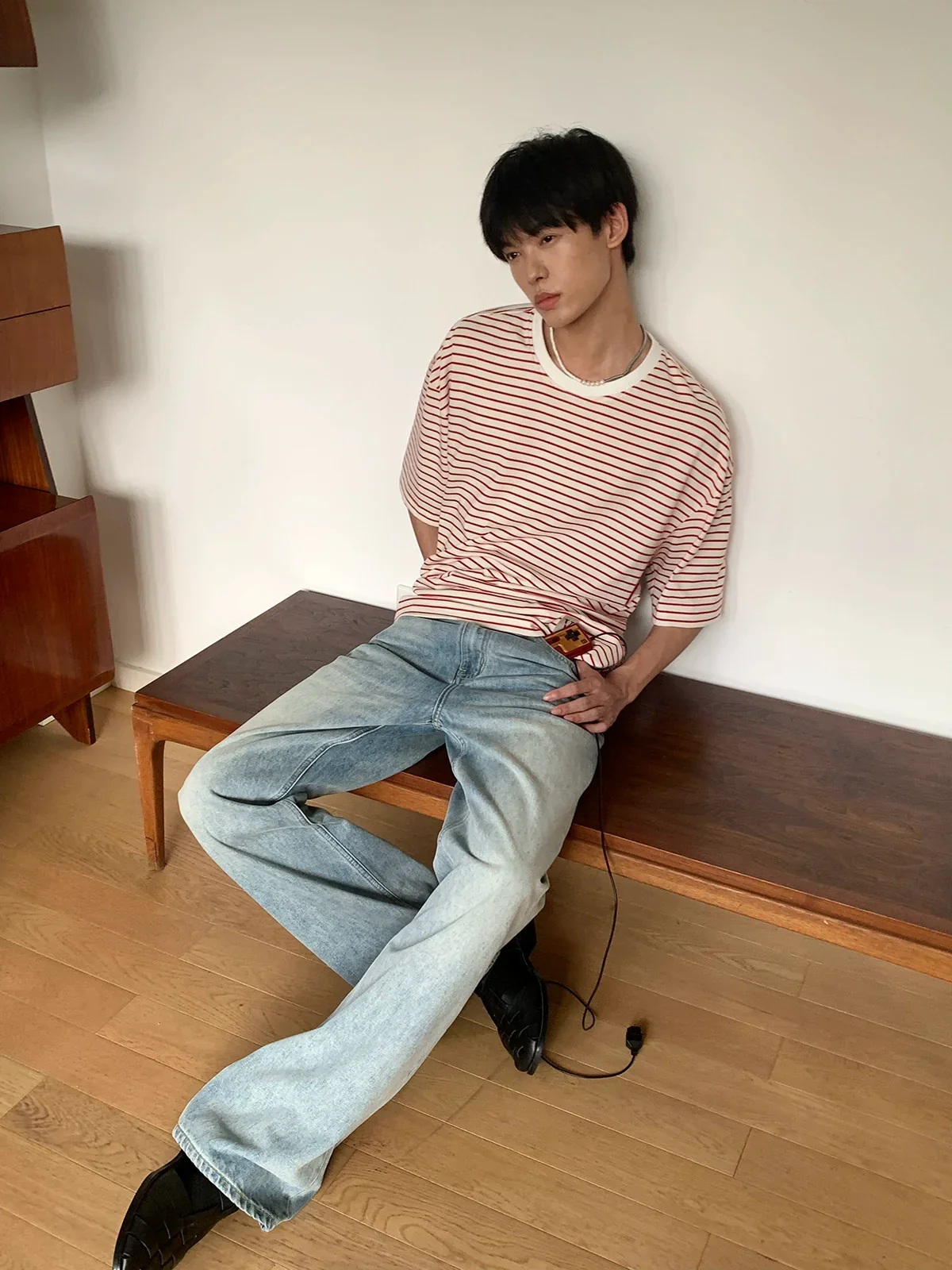 Retro Washed Bootcut Jeans - Image 4