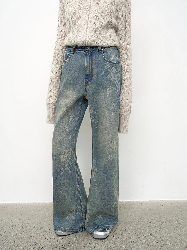 Retro Washed Denim Jeans - Image 2