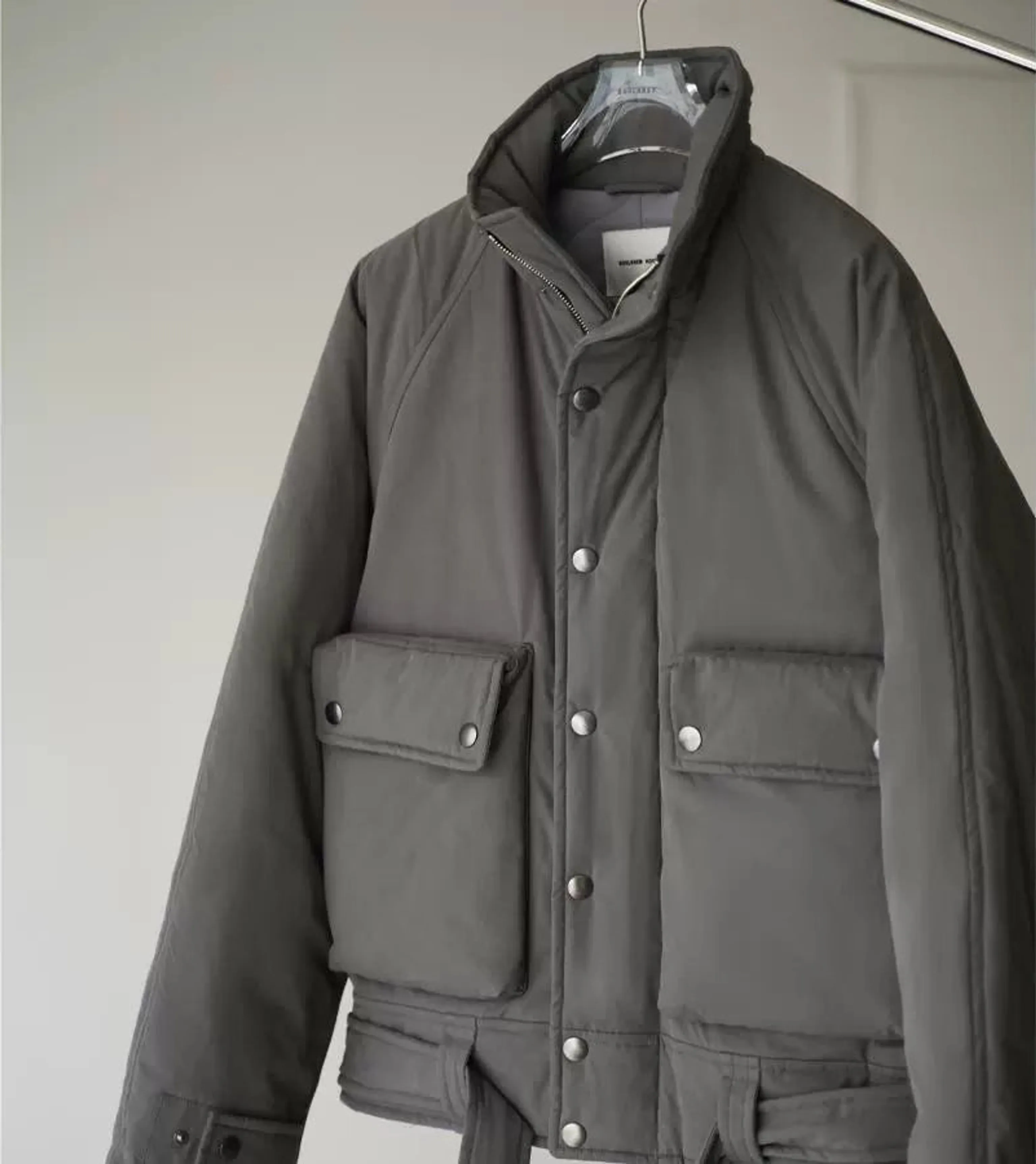 Retro Washed High-Collar Jacket