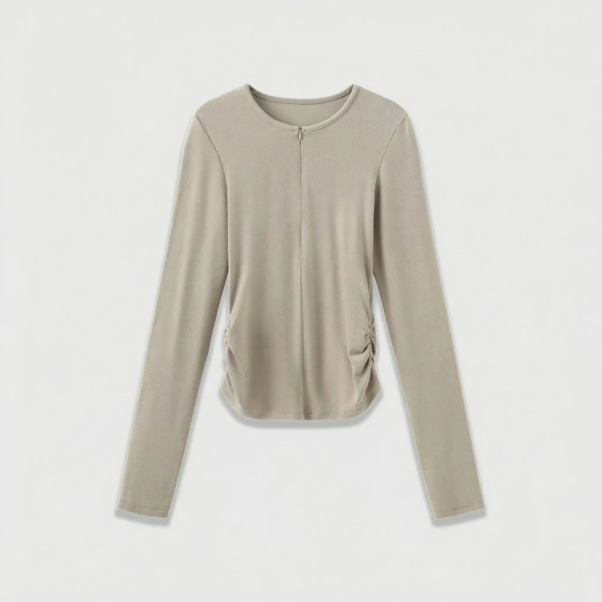 Retro Zip-Front Long Sleeve Top - Image 5