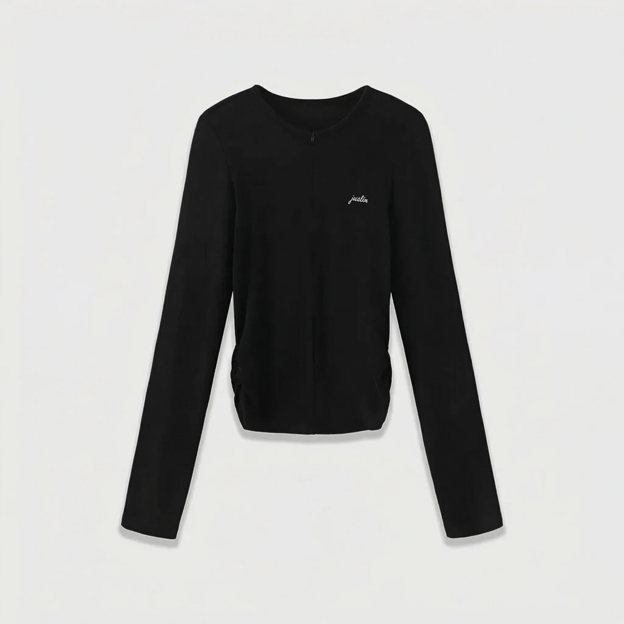 Retro Zip-Front Long Sleeve Top - Image 7