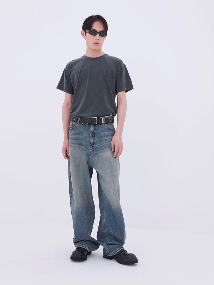 Reverse Buckle Leather Belt - Image 2