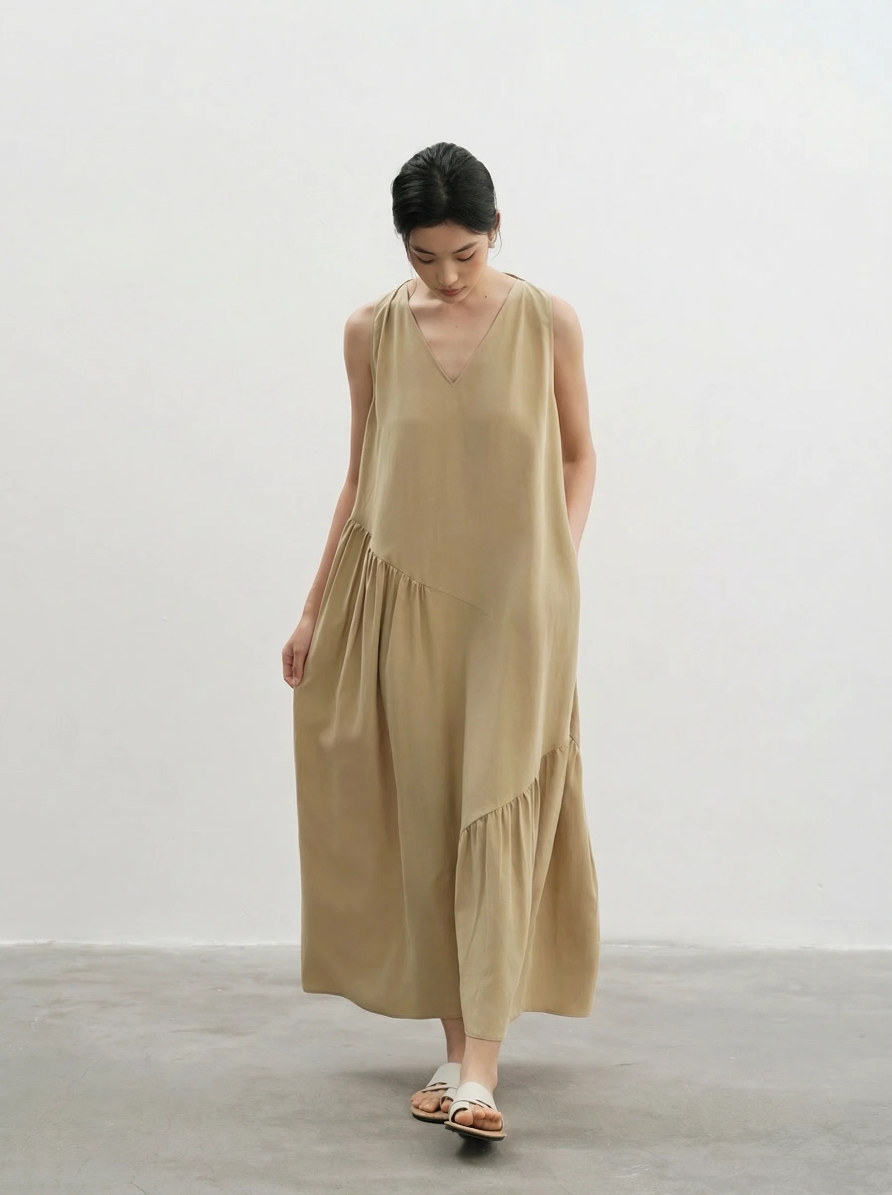Reversible Asymmetric Maxi Dress - Image 3