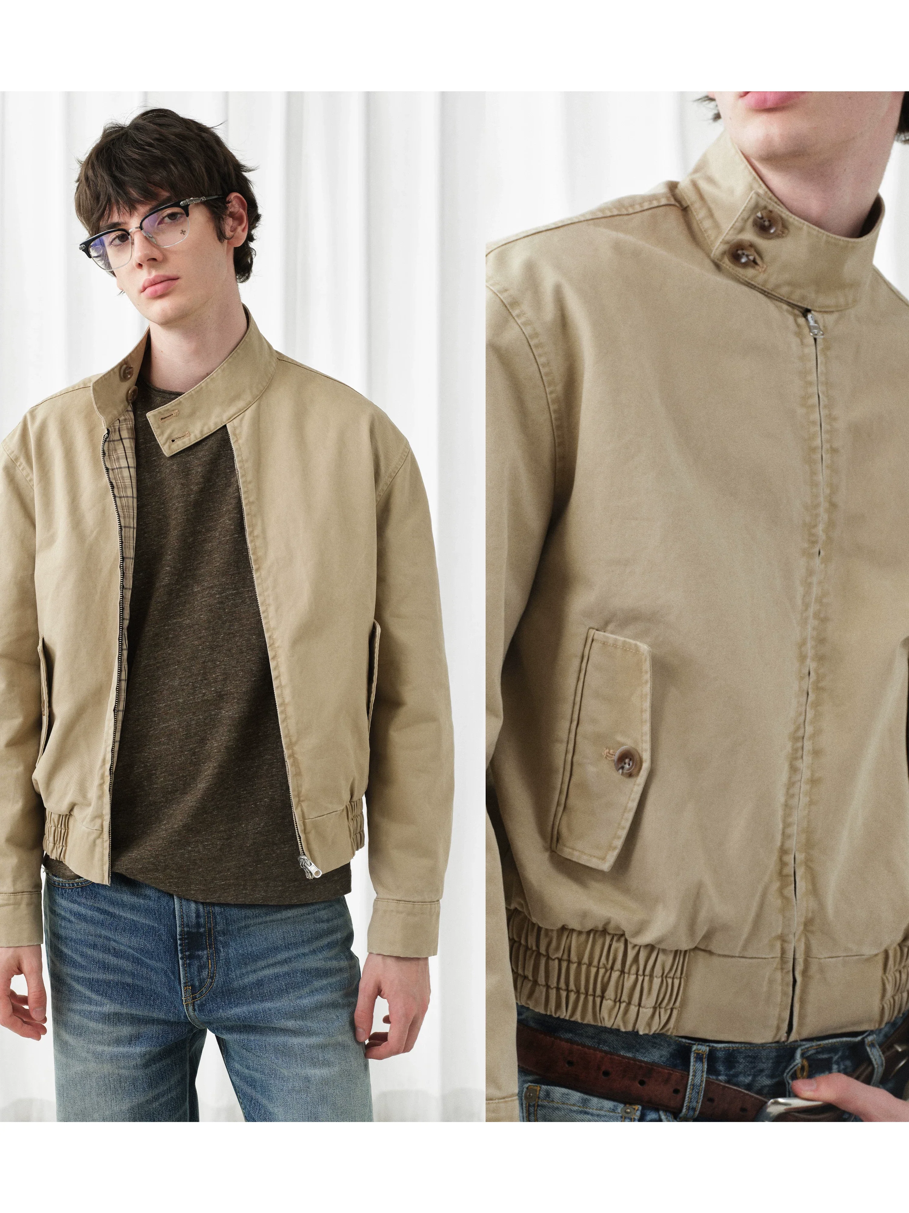Reversible Cotton Twill G9 Harrington Jacket - Image 3