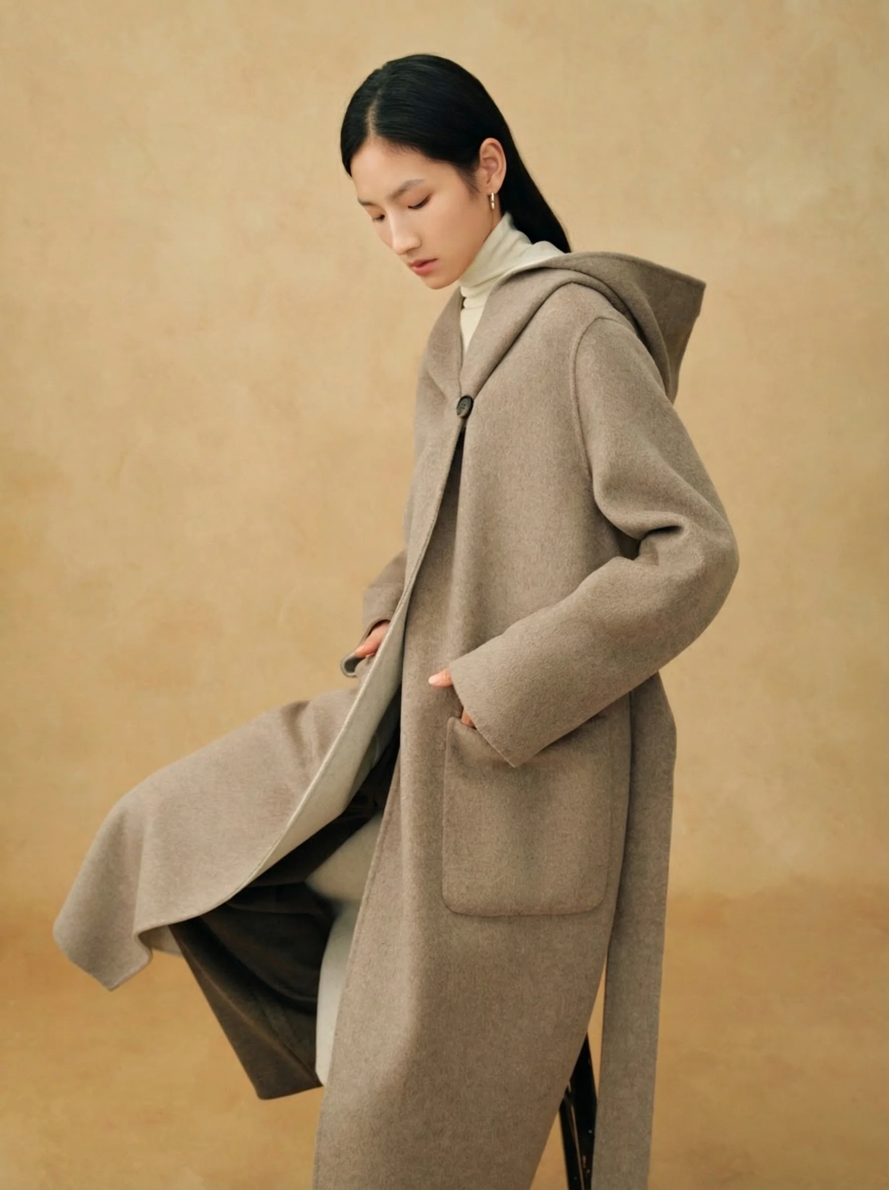Reversible Double-Face Hooded Coat - Image 2