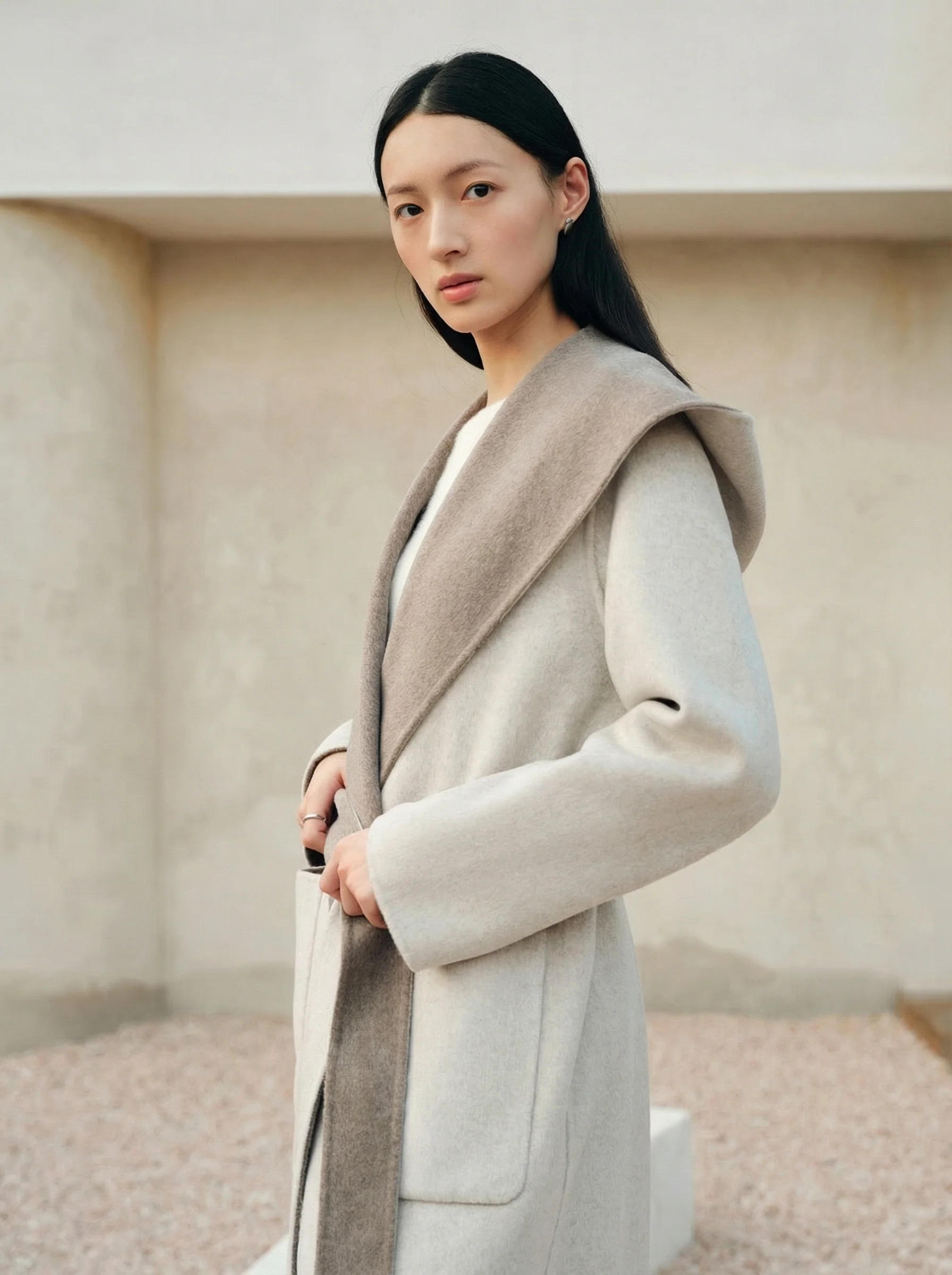 Reversible Double-Face Hooded Coat - Image 3