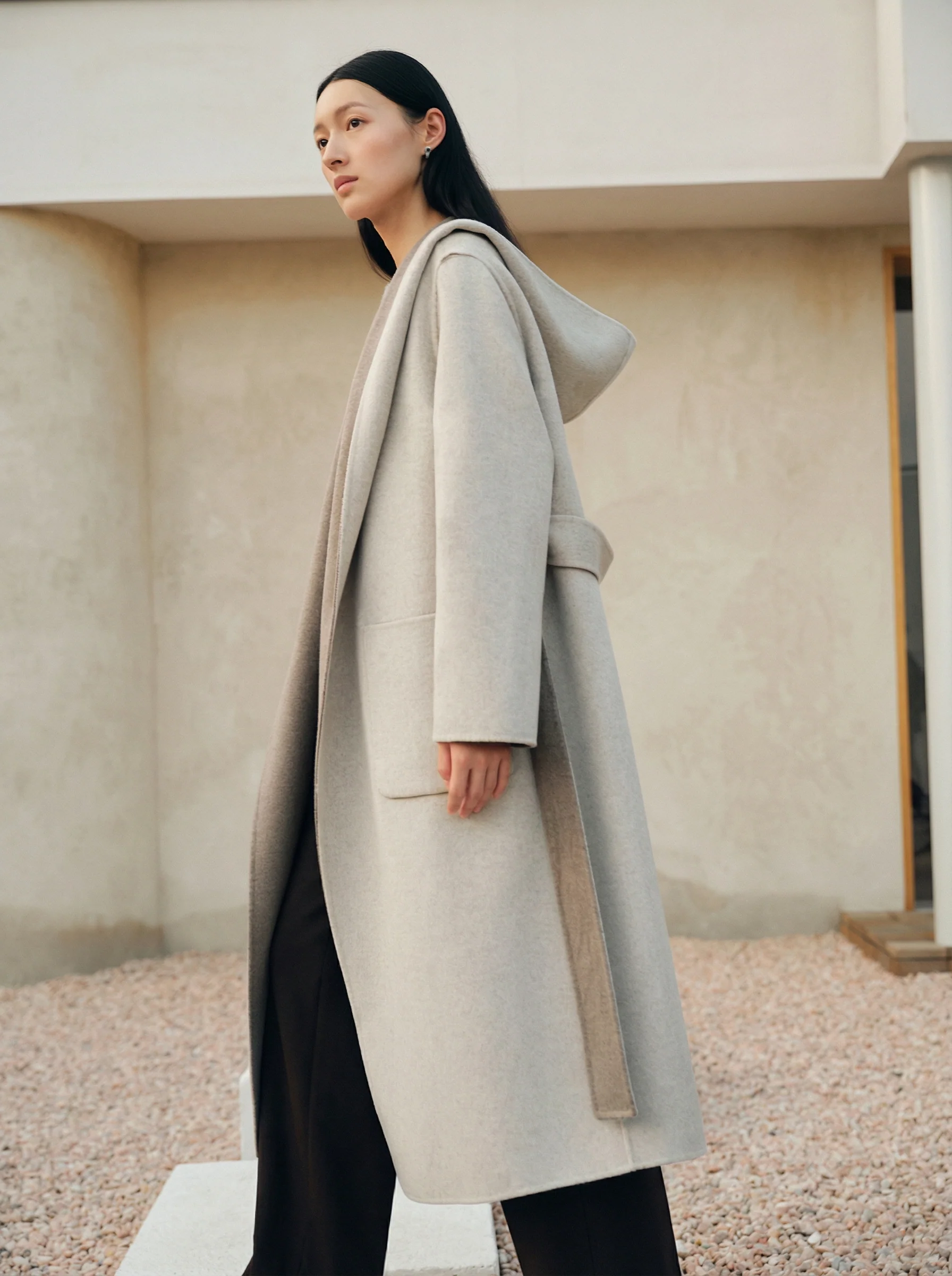 Reversible Double-Face Hooded Coat - Image 7