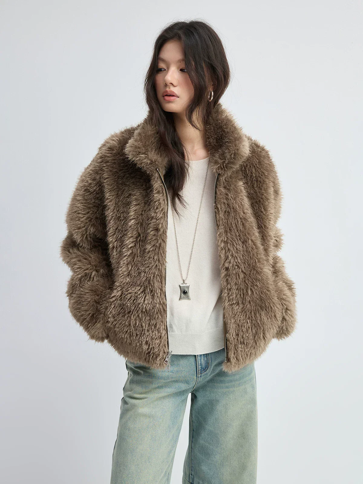Reversible Faux Fur Jacket - Image 3