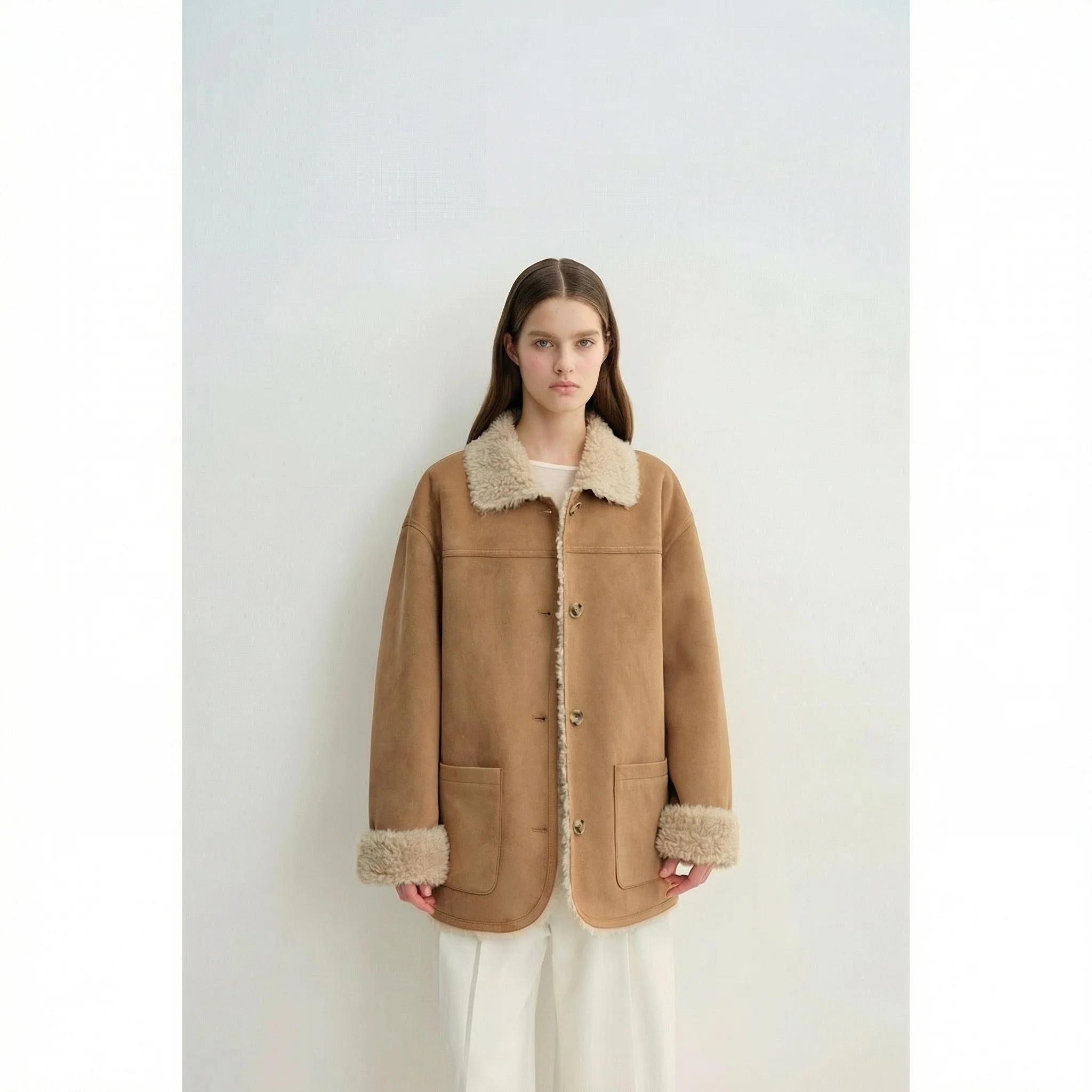 Reversible Faux-Suede Wool Jacket - Image 6