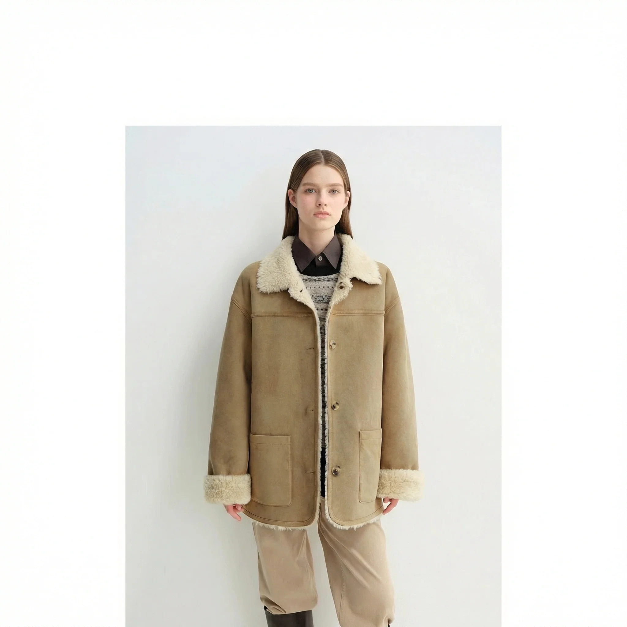 Reversible Faux-Suede Wool Jacket - Image 7