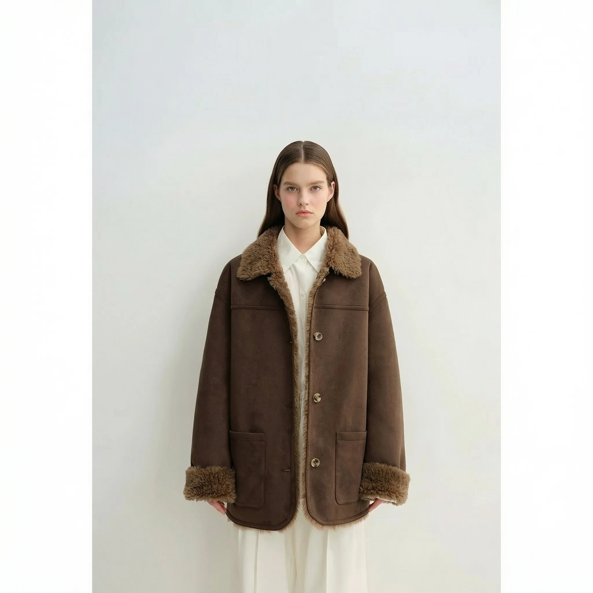 Reversible Faux-Suede Wool Jacket - Image 8