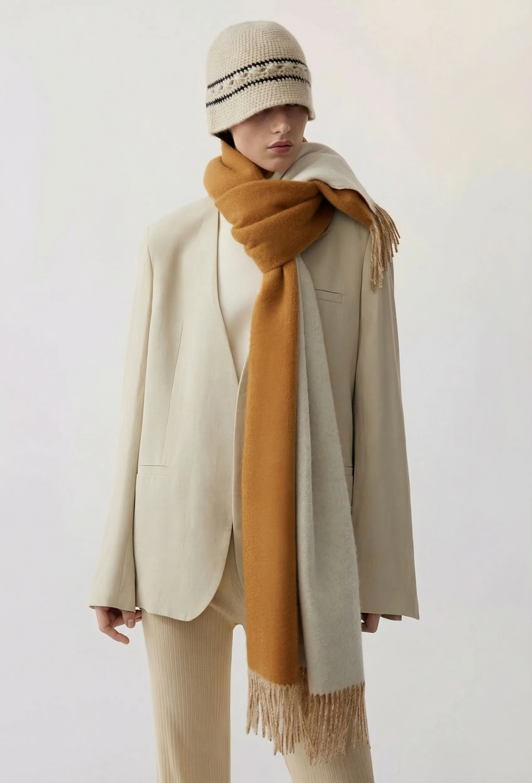 Reversible Fringe Scarf - Image 2