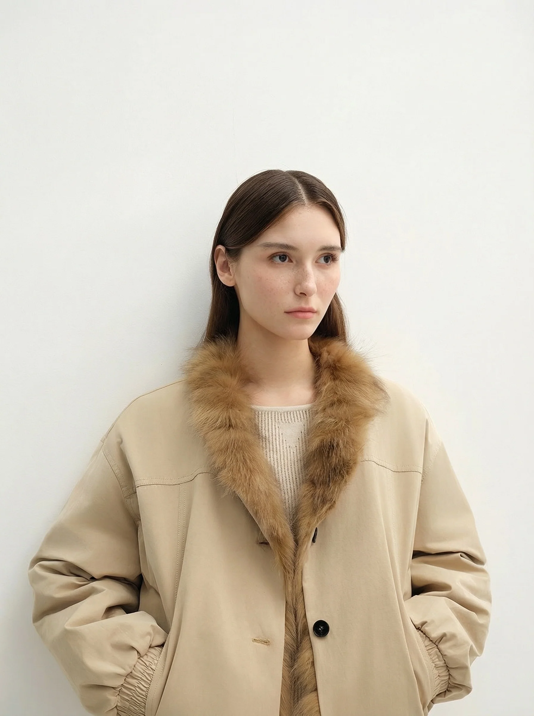 Reversible Fur Shawl-Collar Bomber - Image 2