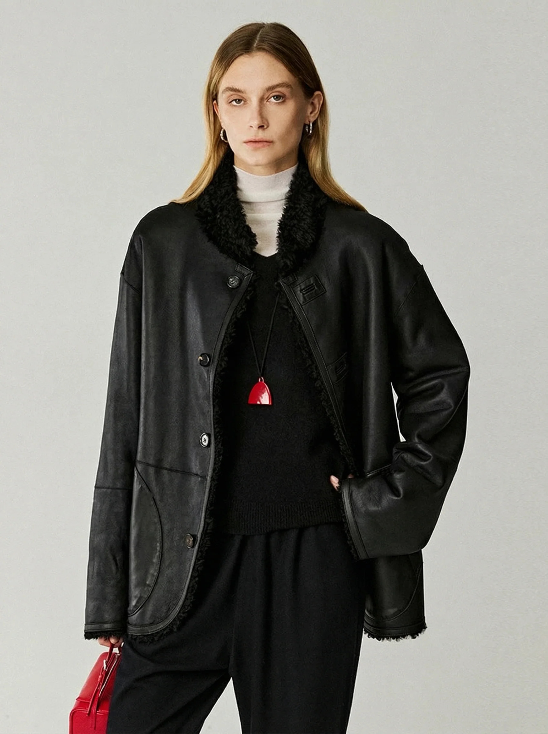 Reversible Lacon Shearling Jacket - Image 4