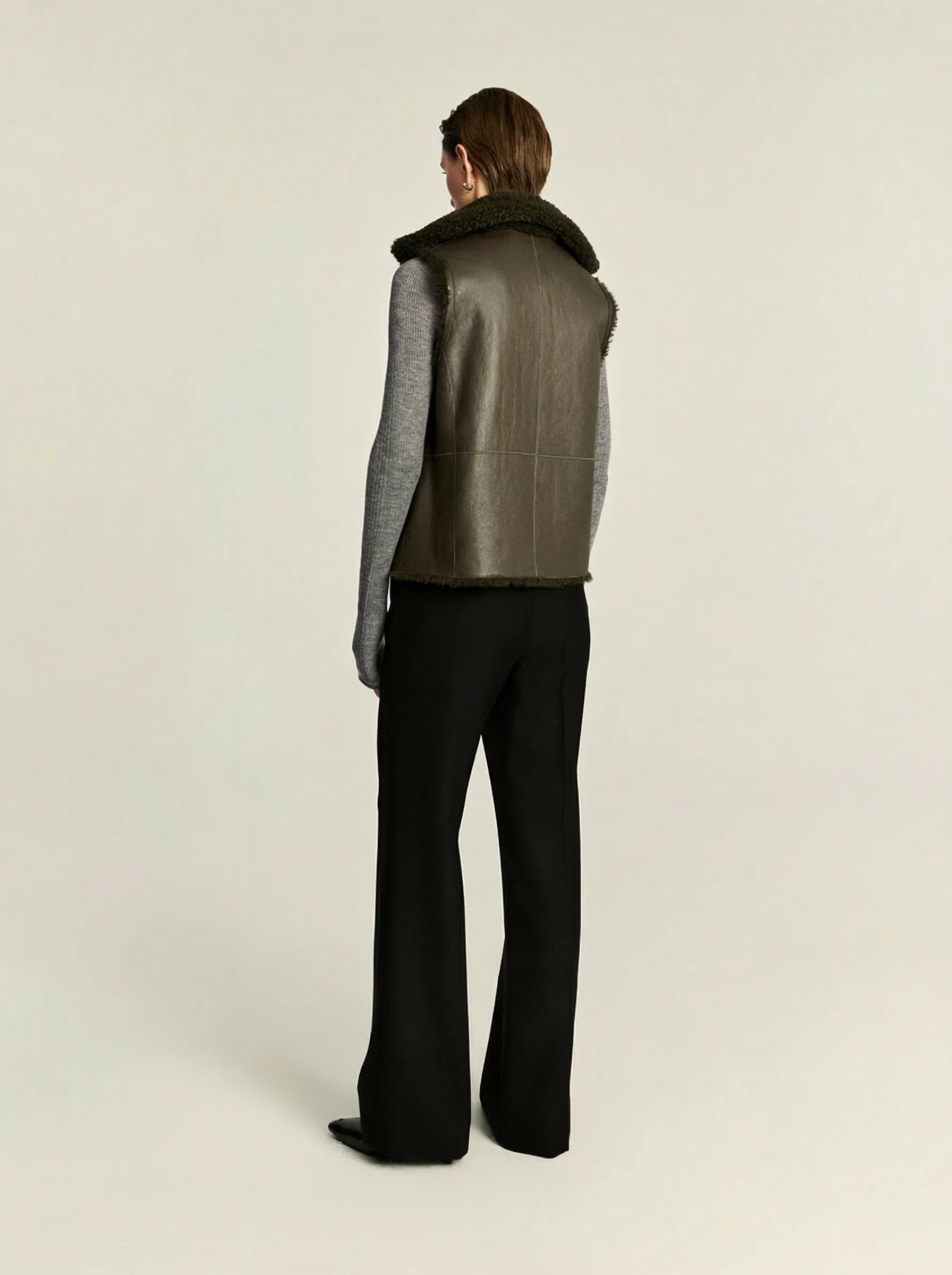 Reversible Merino Shearling Vest - Image 5