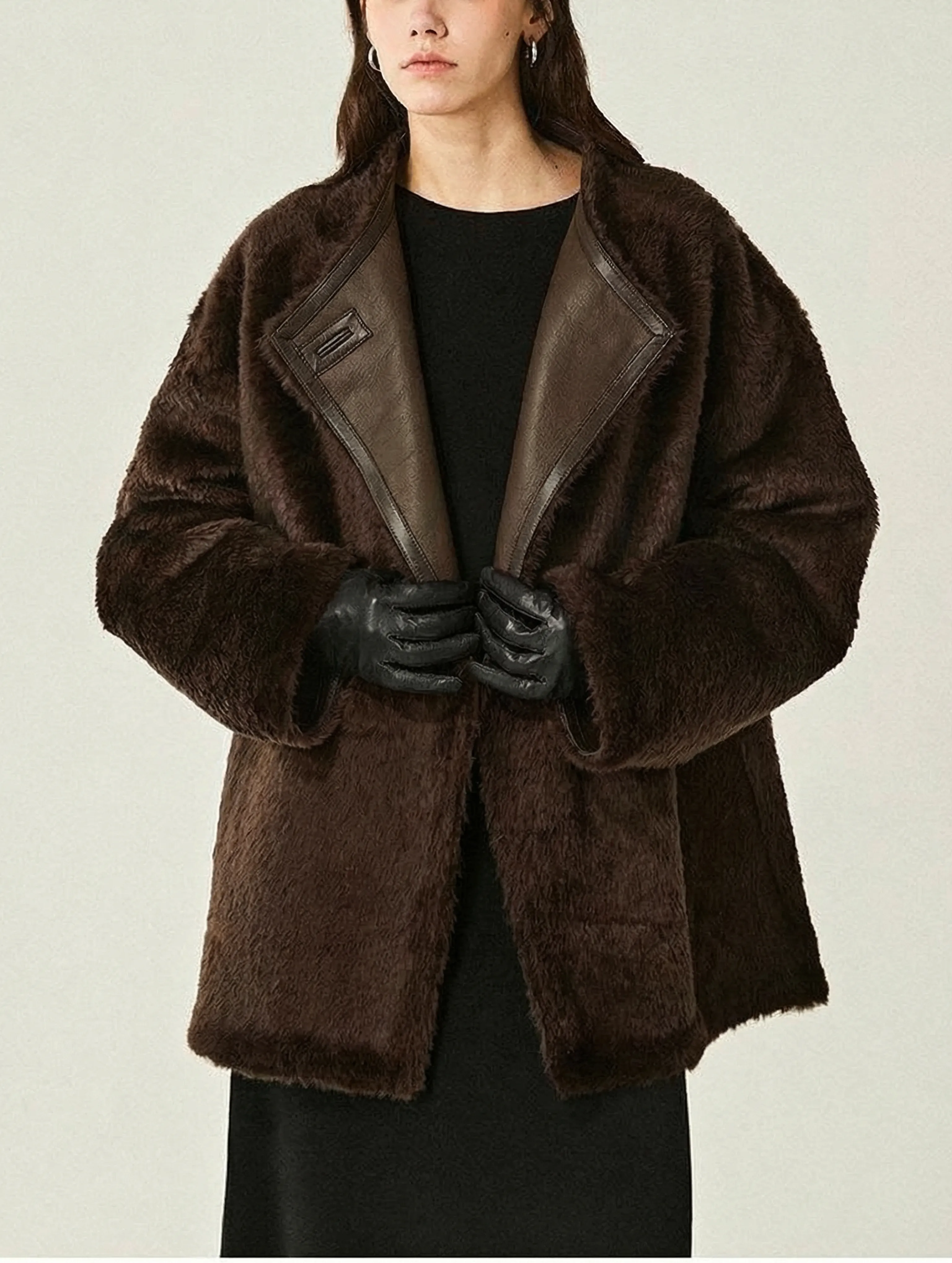 Reversible Merino Shearling Wrap Coat - Image 5