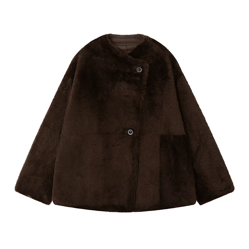 Reversible Merino Shearling Wrap Coat - Image 8