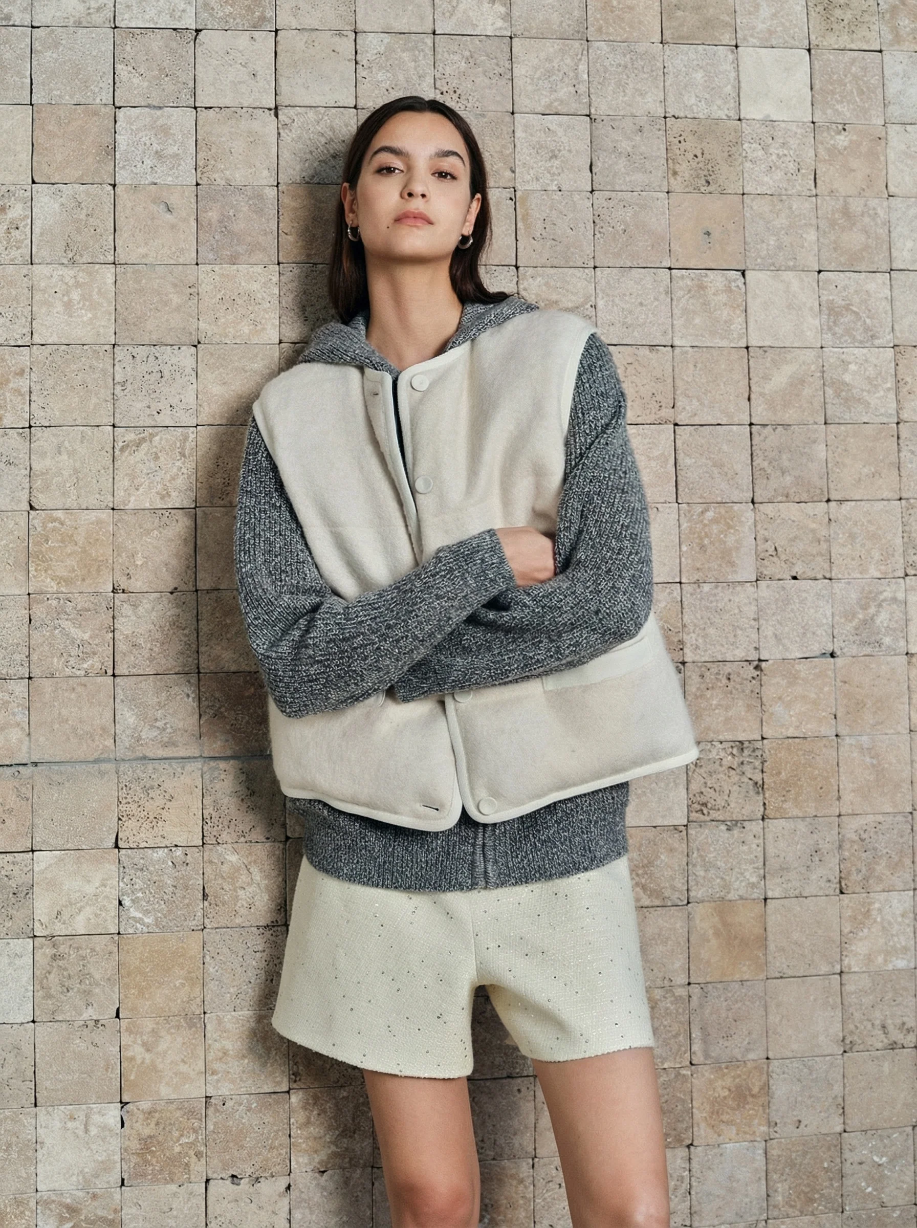 Reversible Mohair Down Vest - Image 2