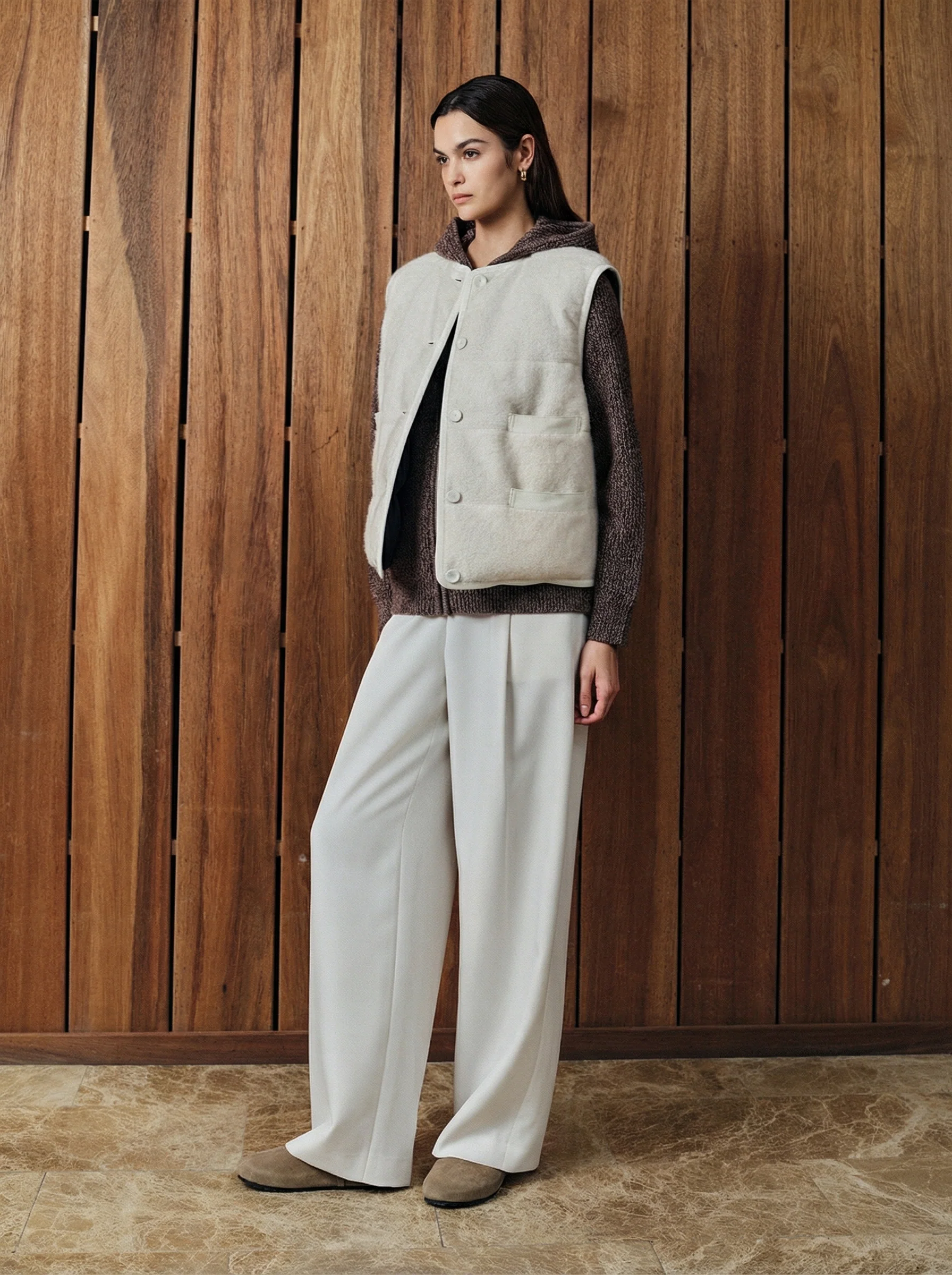 Reversible Mohair Down Vest - Image 4
