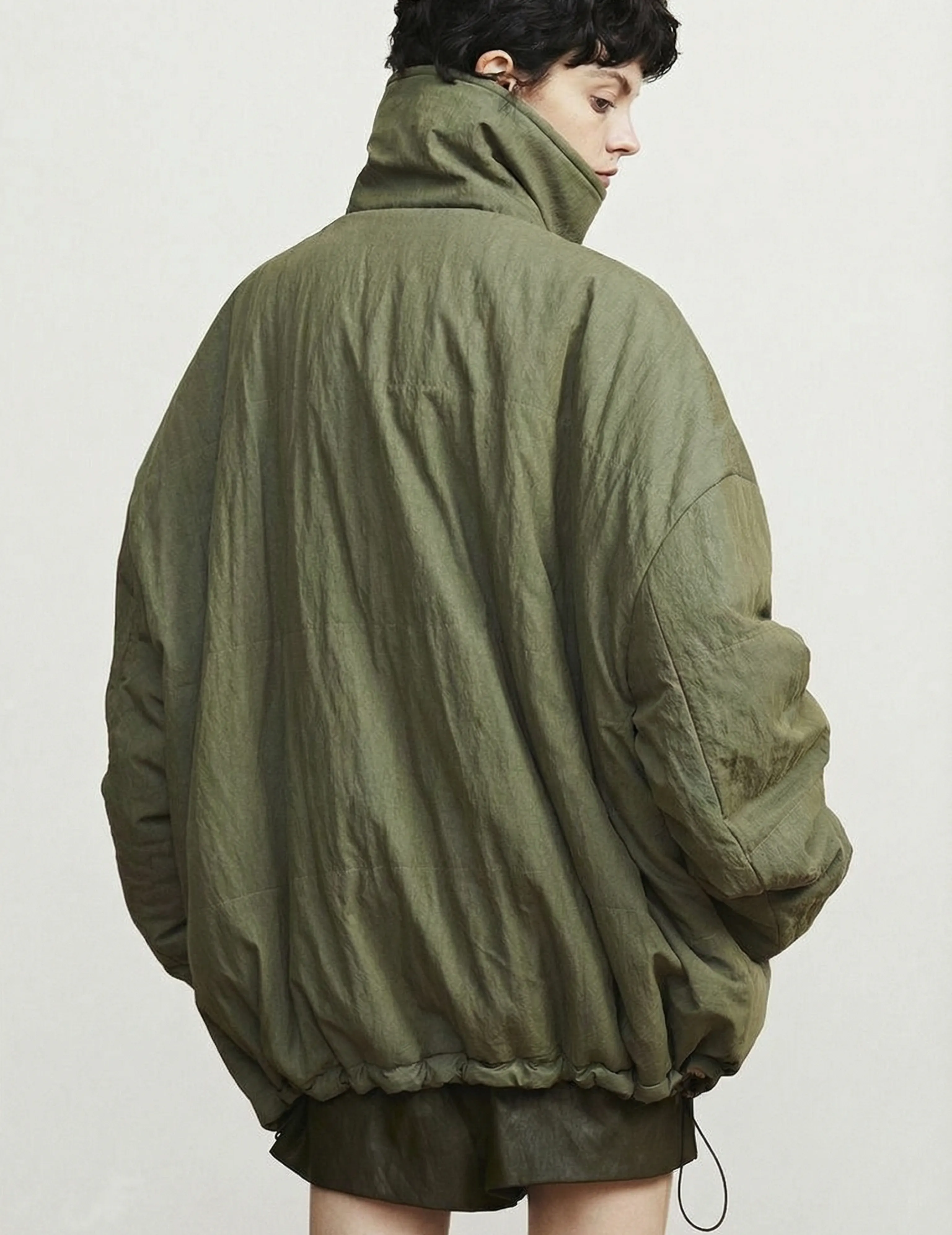 Reversible Olive-Leopard Padded Jacket - Image 5