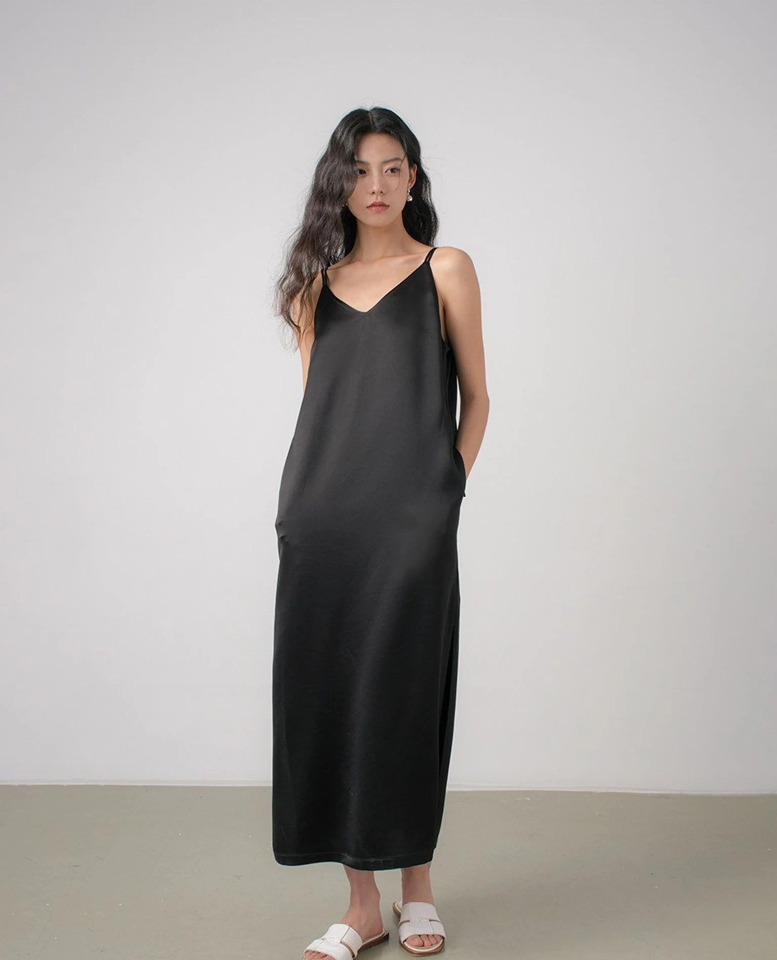 Reversible Satin Maxi Slip Dress - Image 5