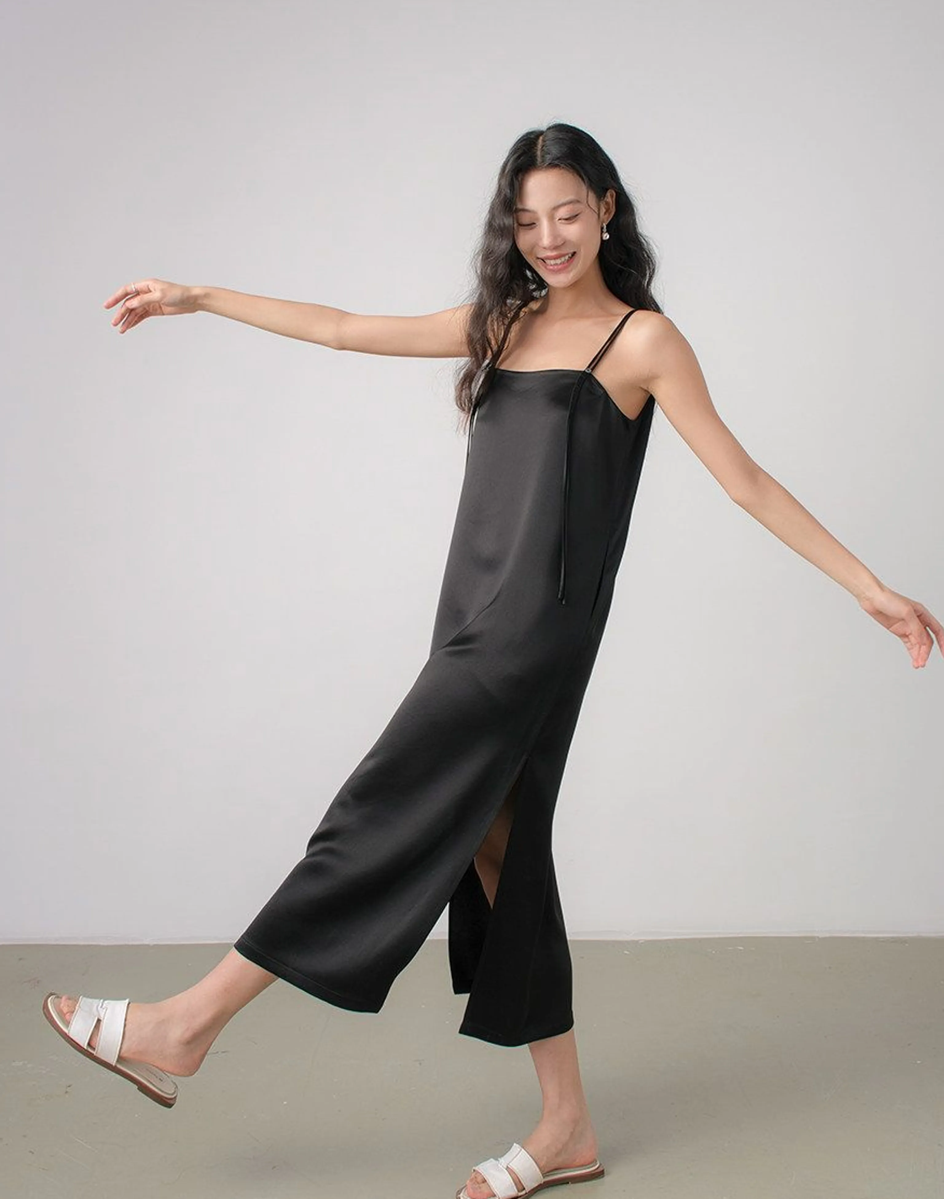 Reversible Satin Maxi Slip Dress - Image 6
