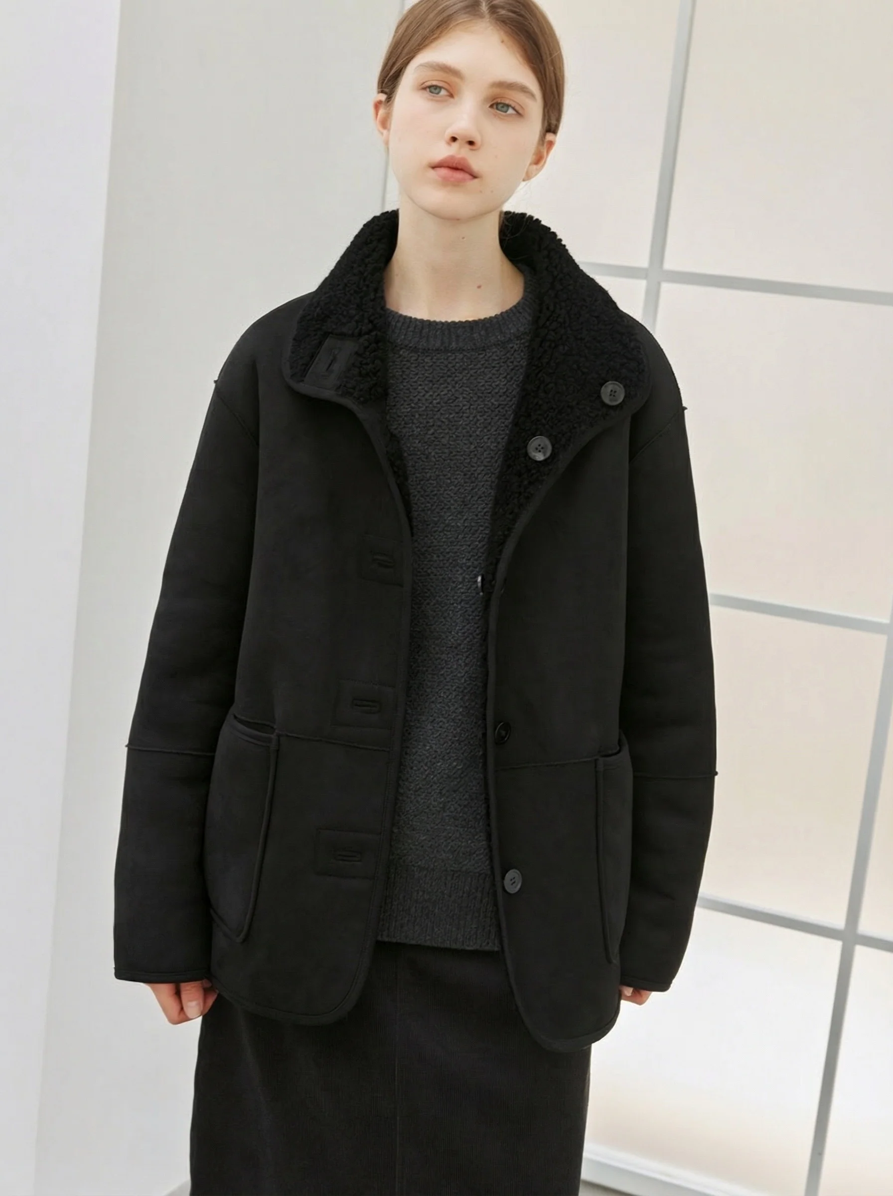 Reversible Shearling Jacket - Image 4