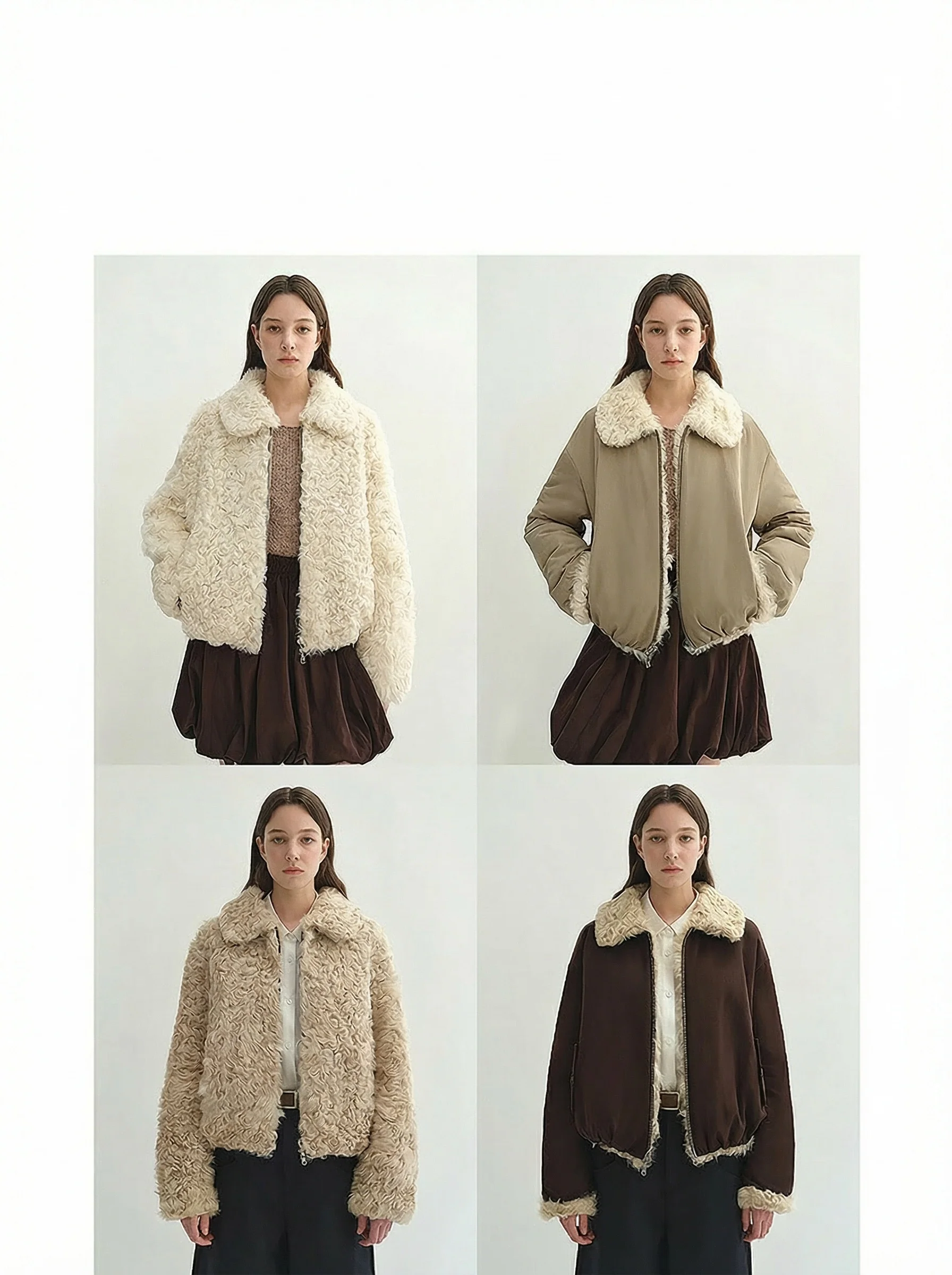 Reversible Shearling Short Jacket