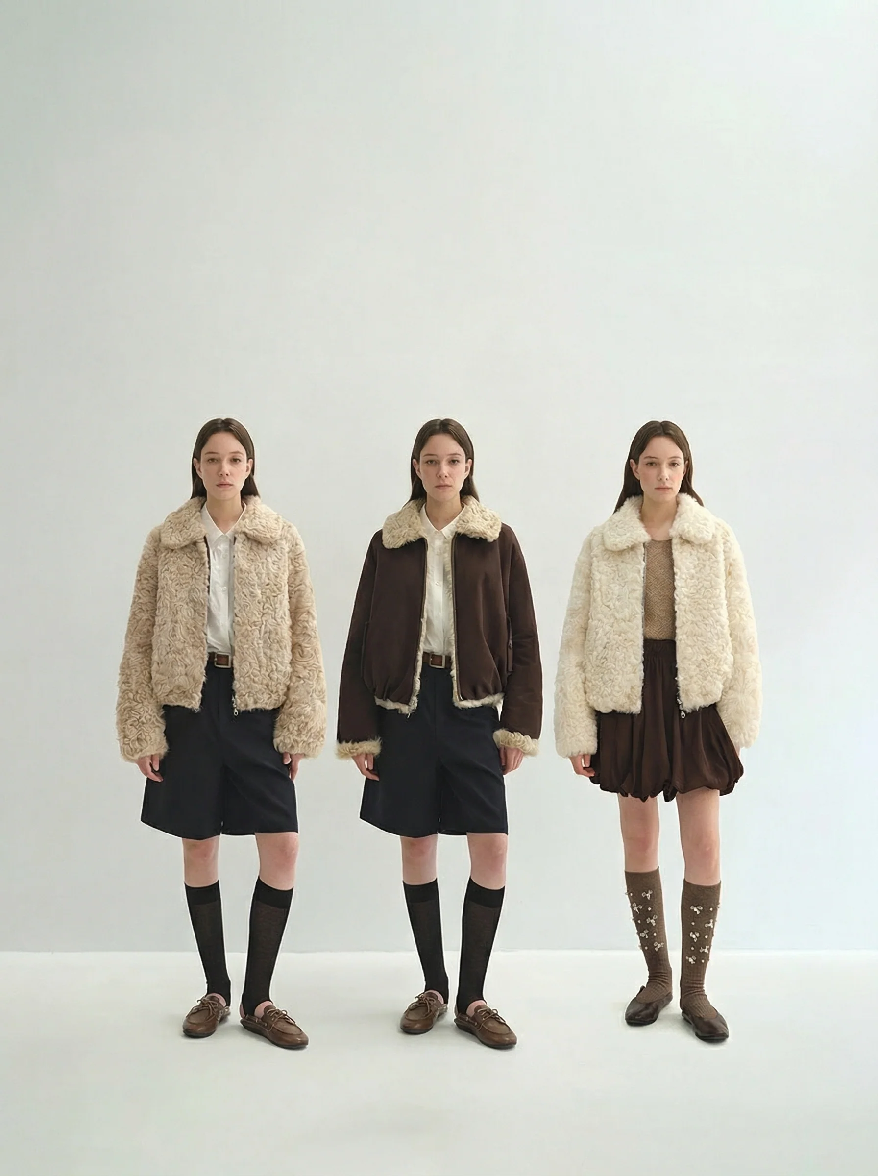 Reversible Shearling Short Jacket - Image 2