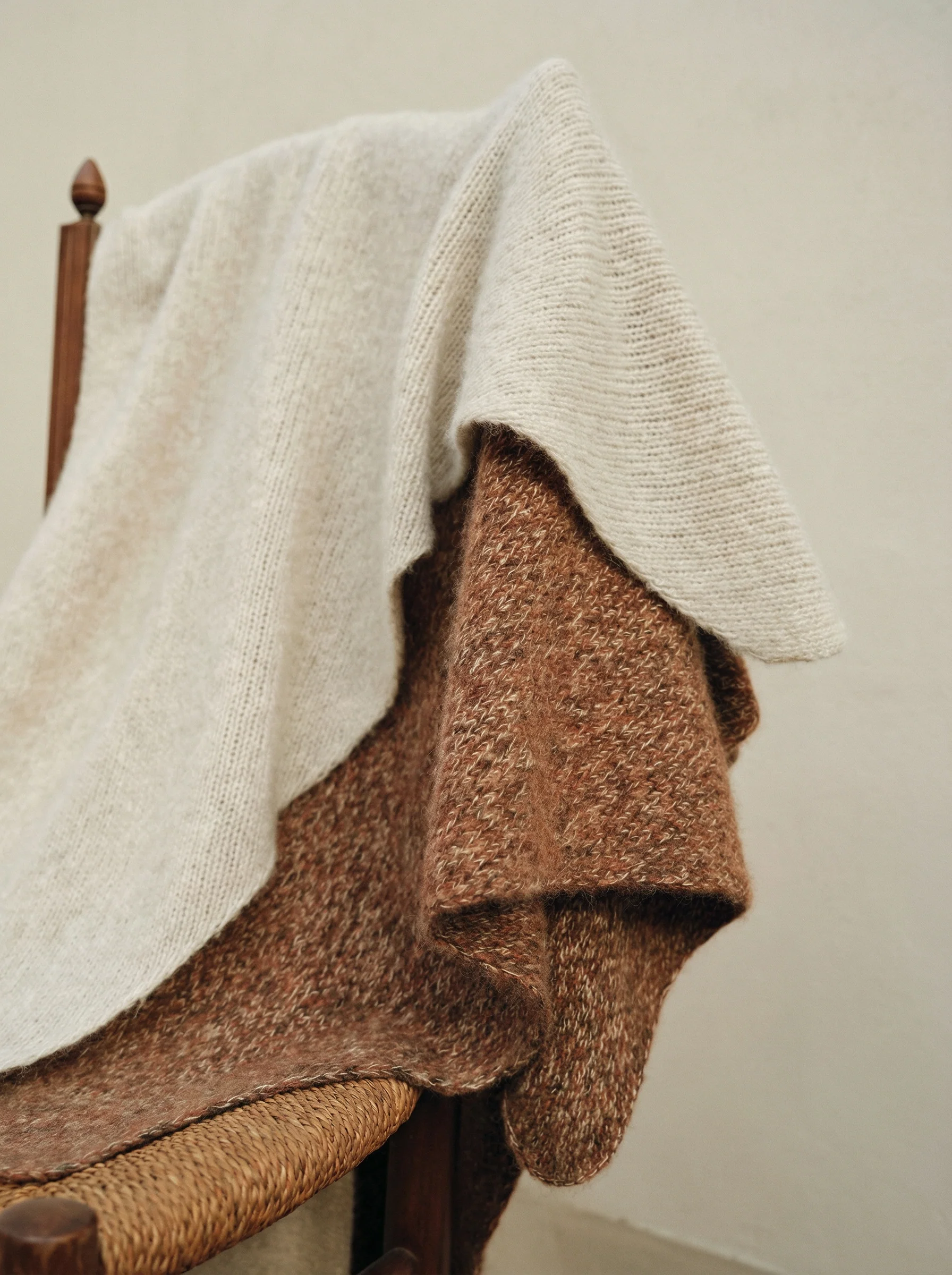 Reversible Silk-Cashmere Triangle Shawl - Image 8